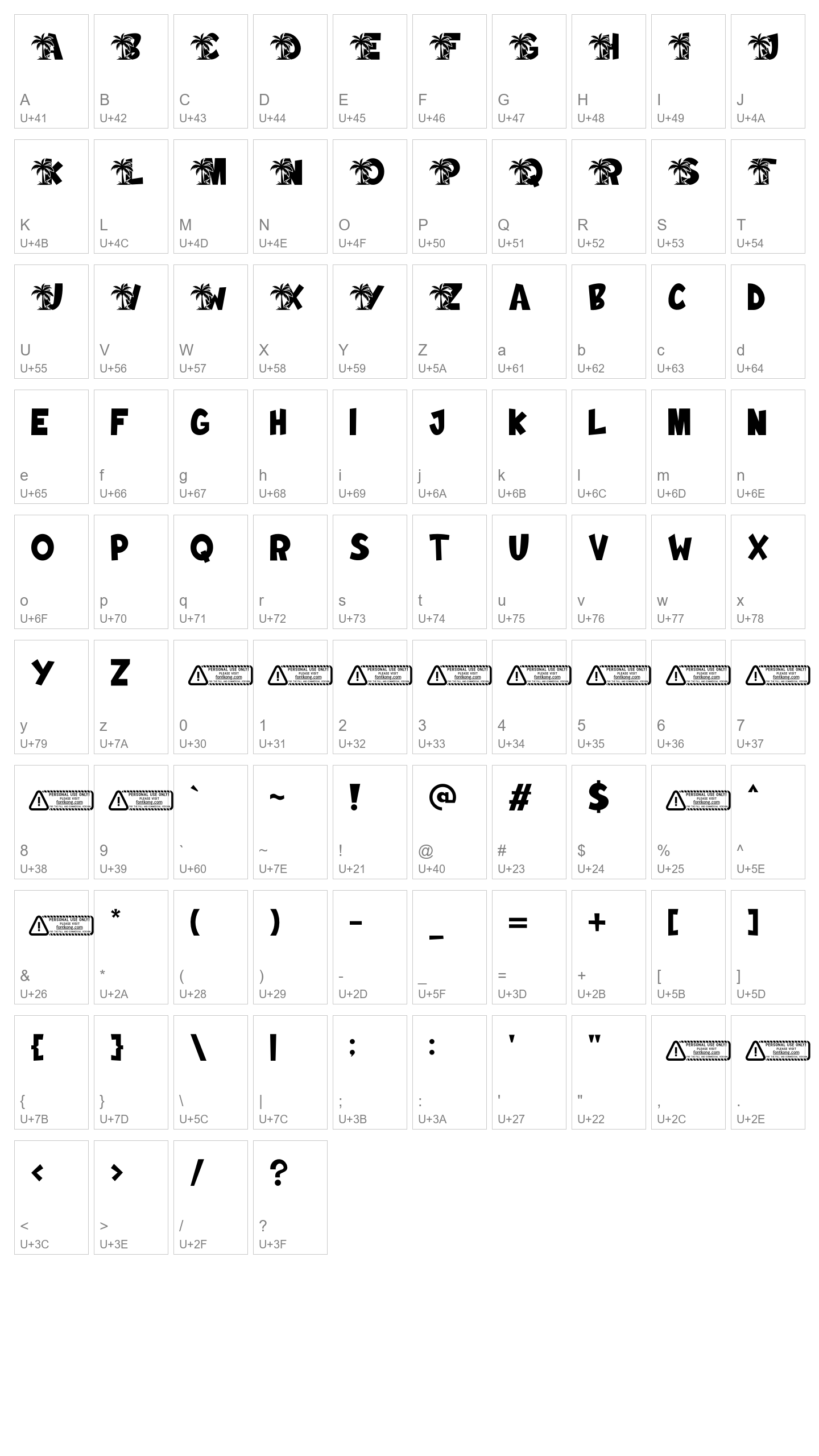 Character Map Image