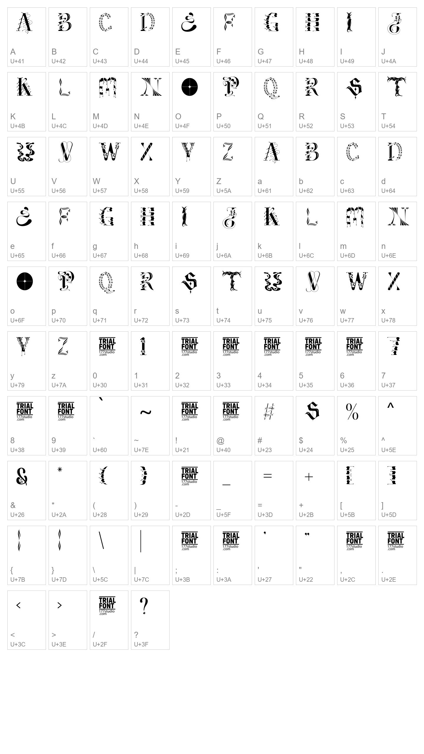 Character Map Image