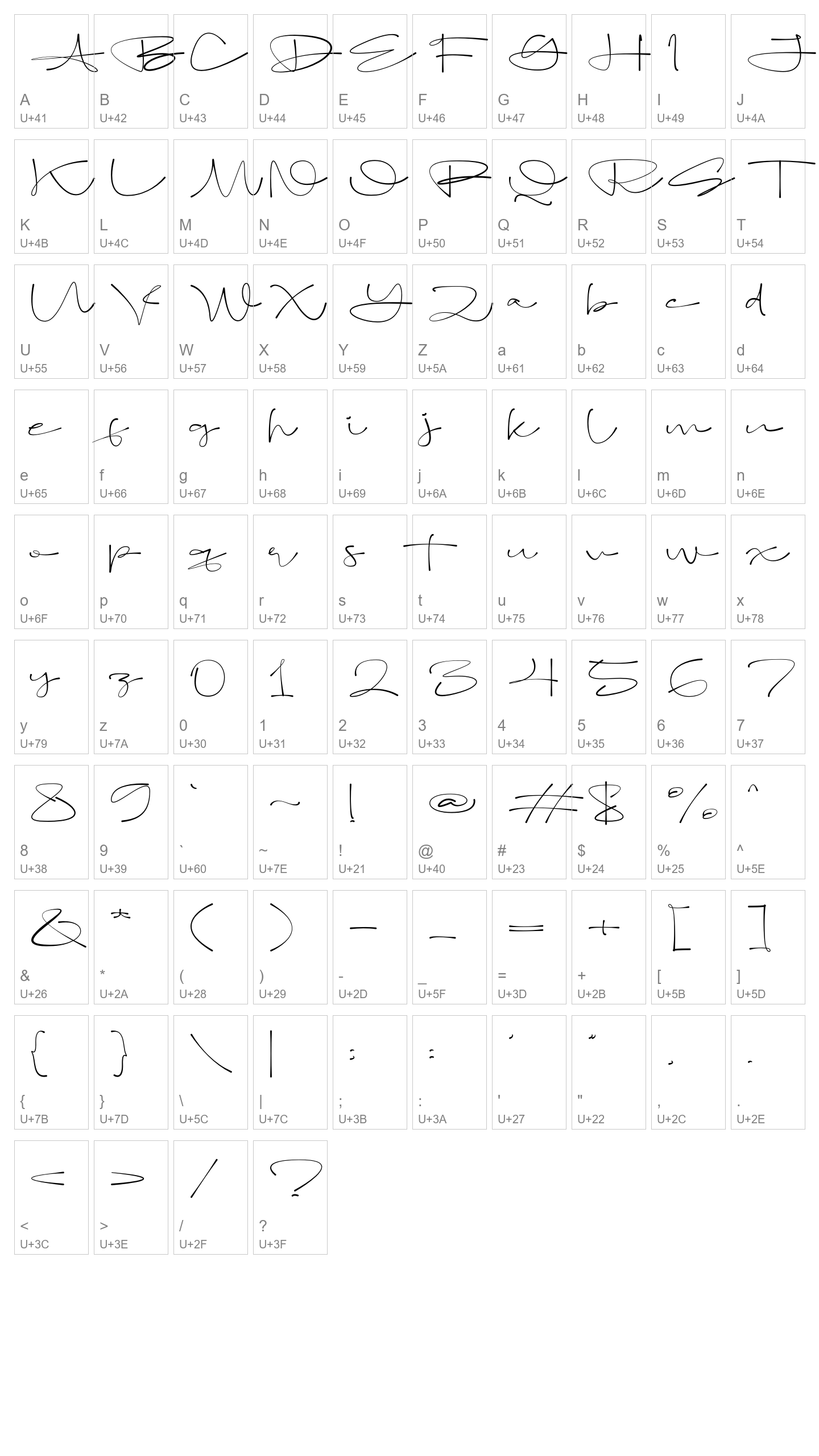 Character Map Image