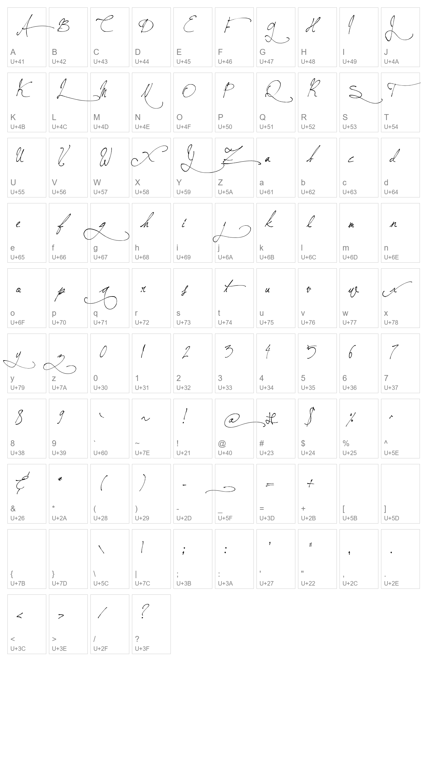 Character Map Image