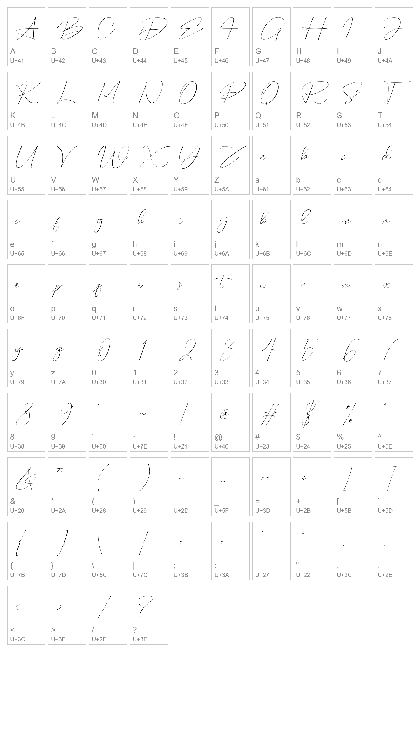 Character Map Image