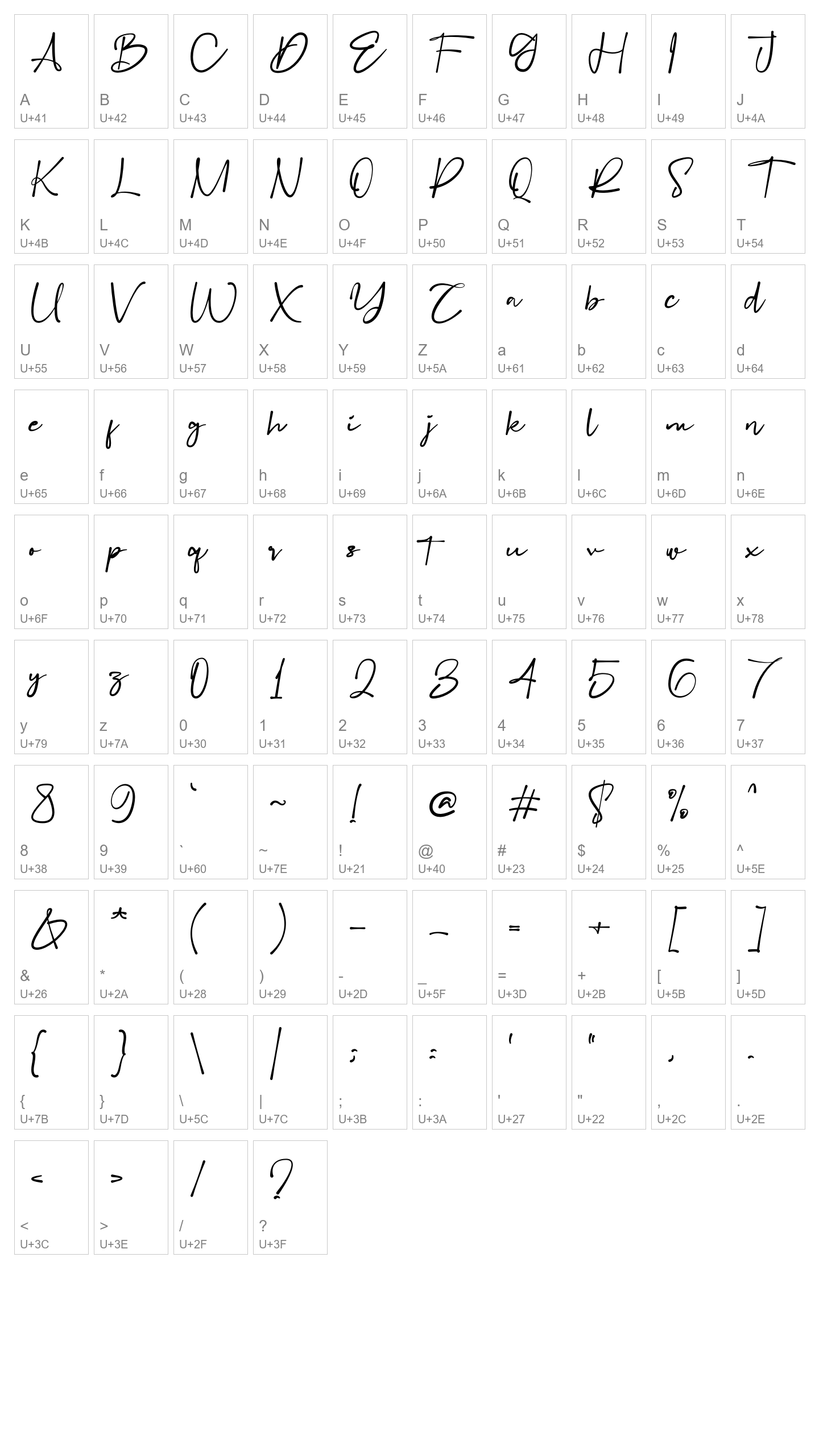 Character Map Image