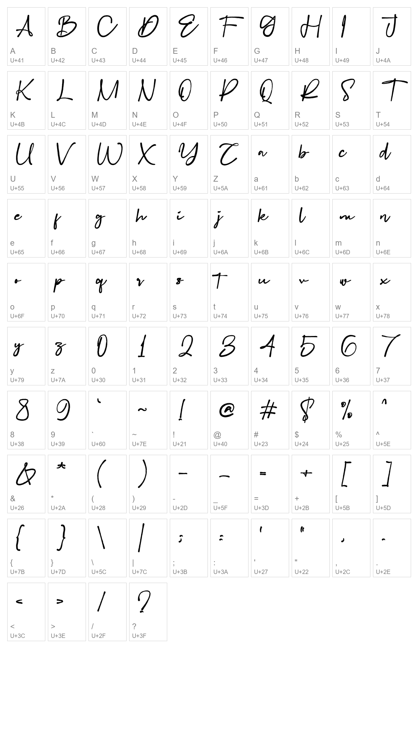 Character Map Image