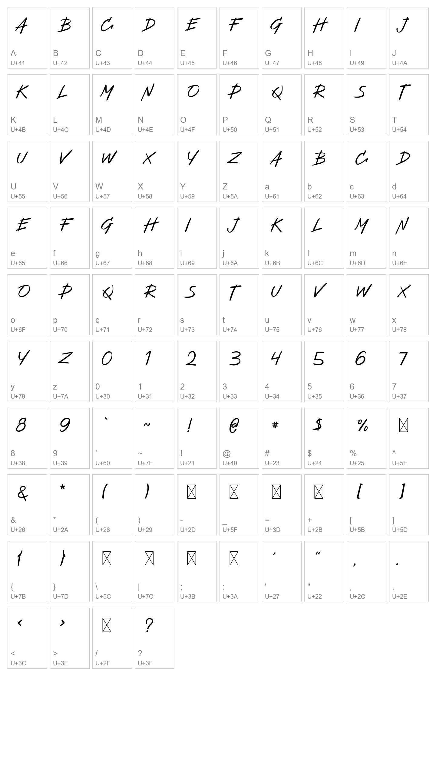 Character Map Image