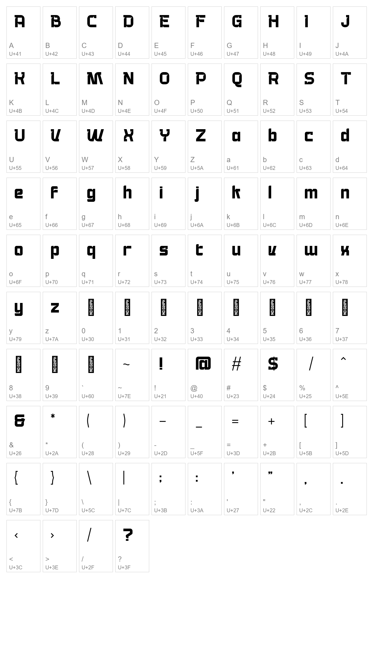 Character Map Image