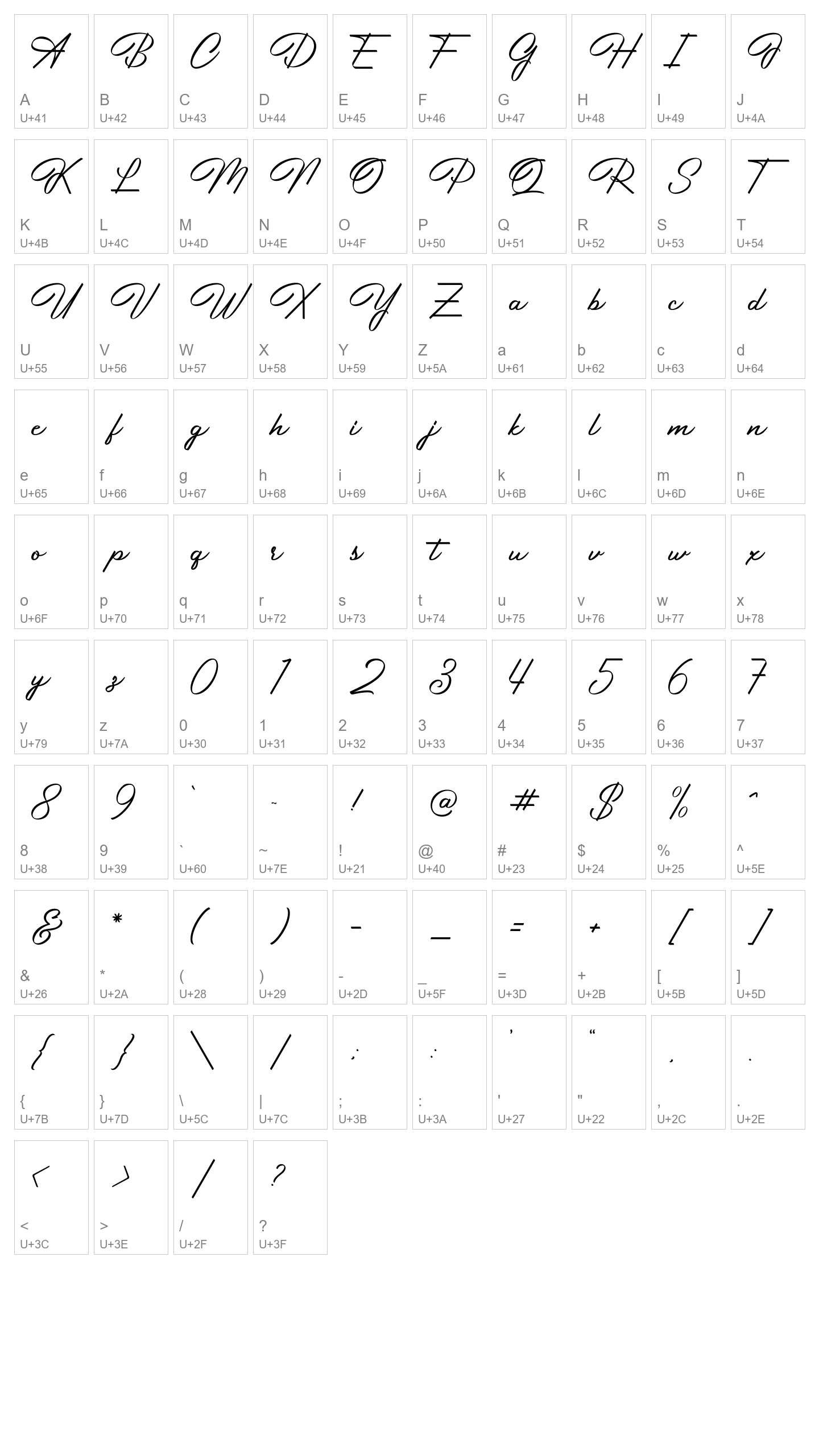 Character Map Image
