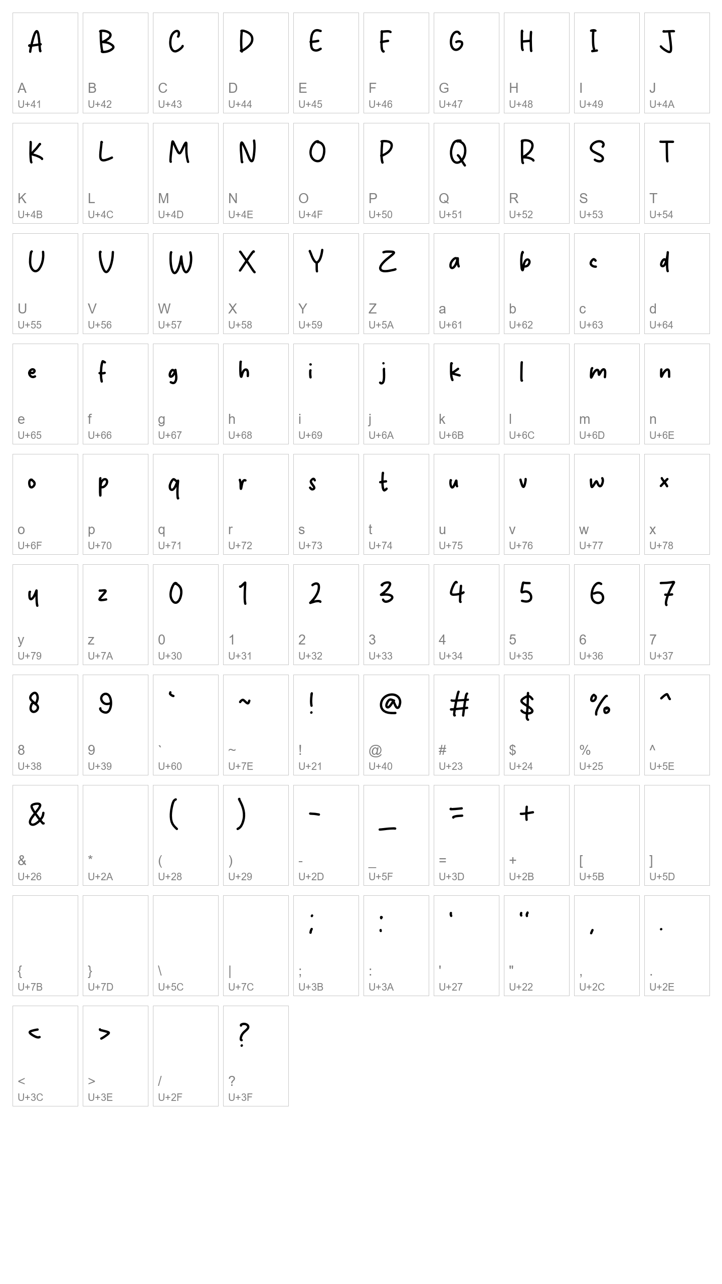 Character Map Image