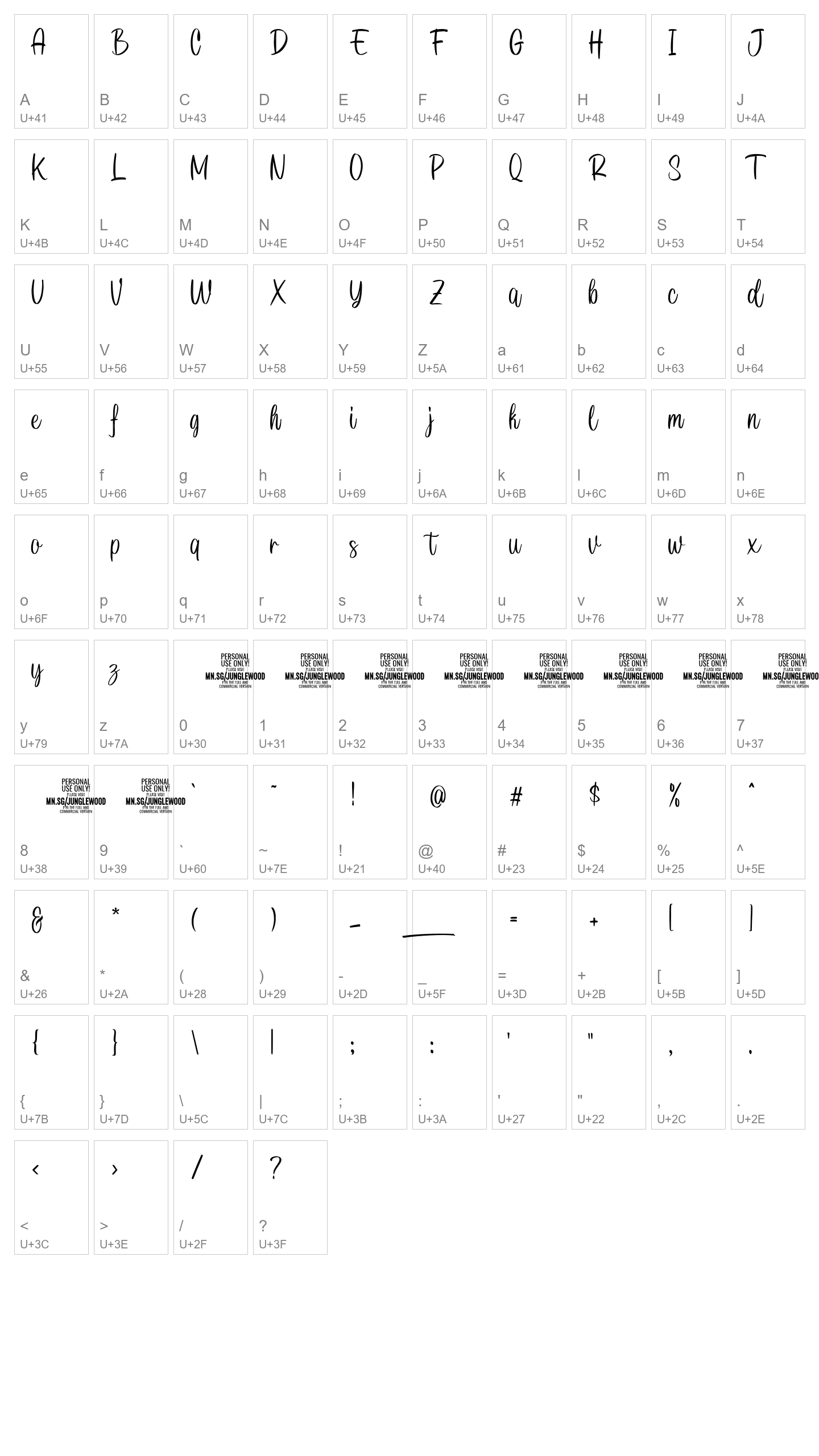 Character Map Image