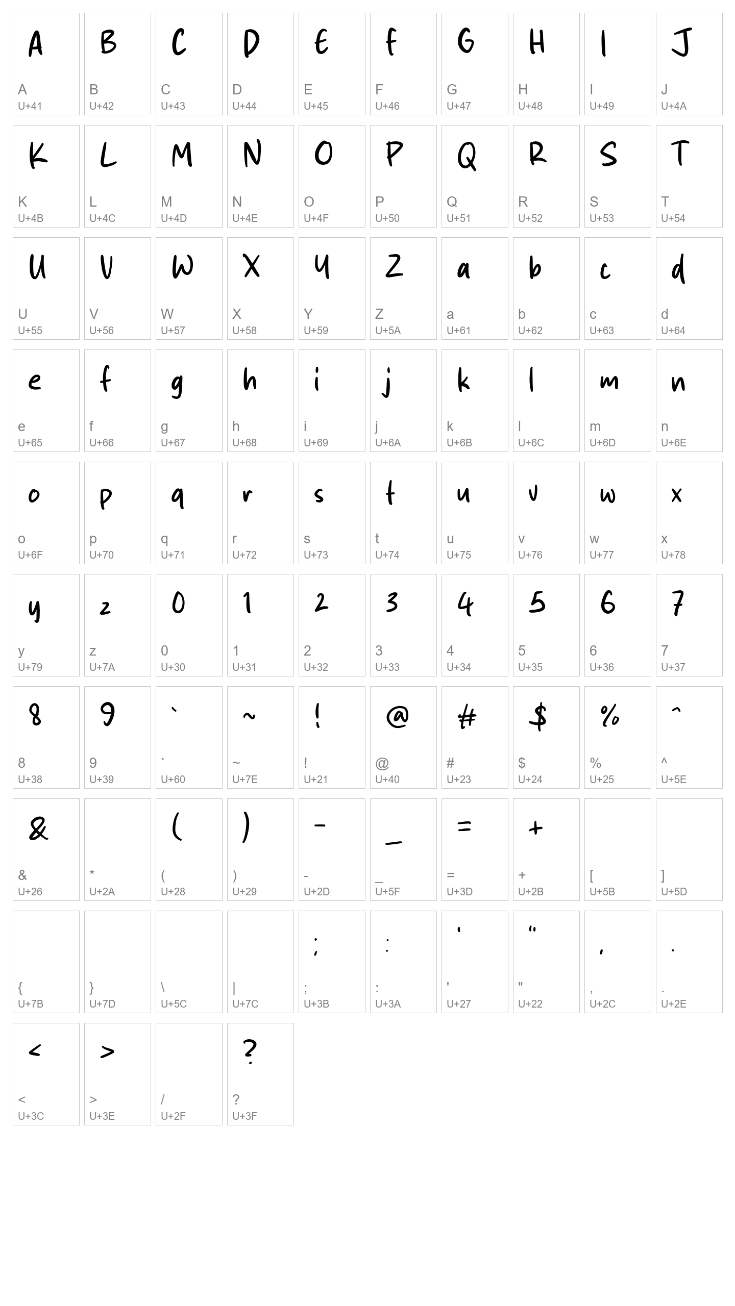 Character Map Image