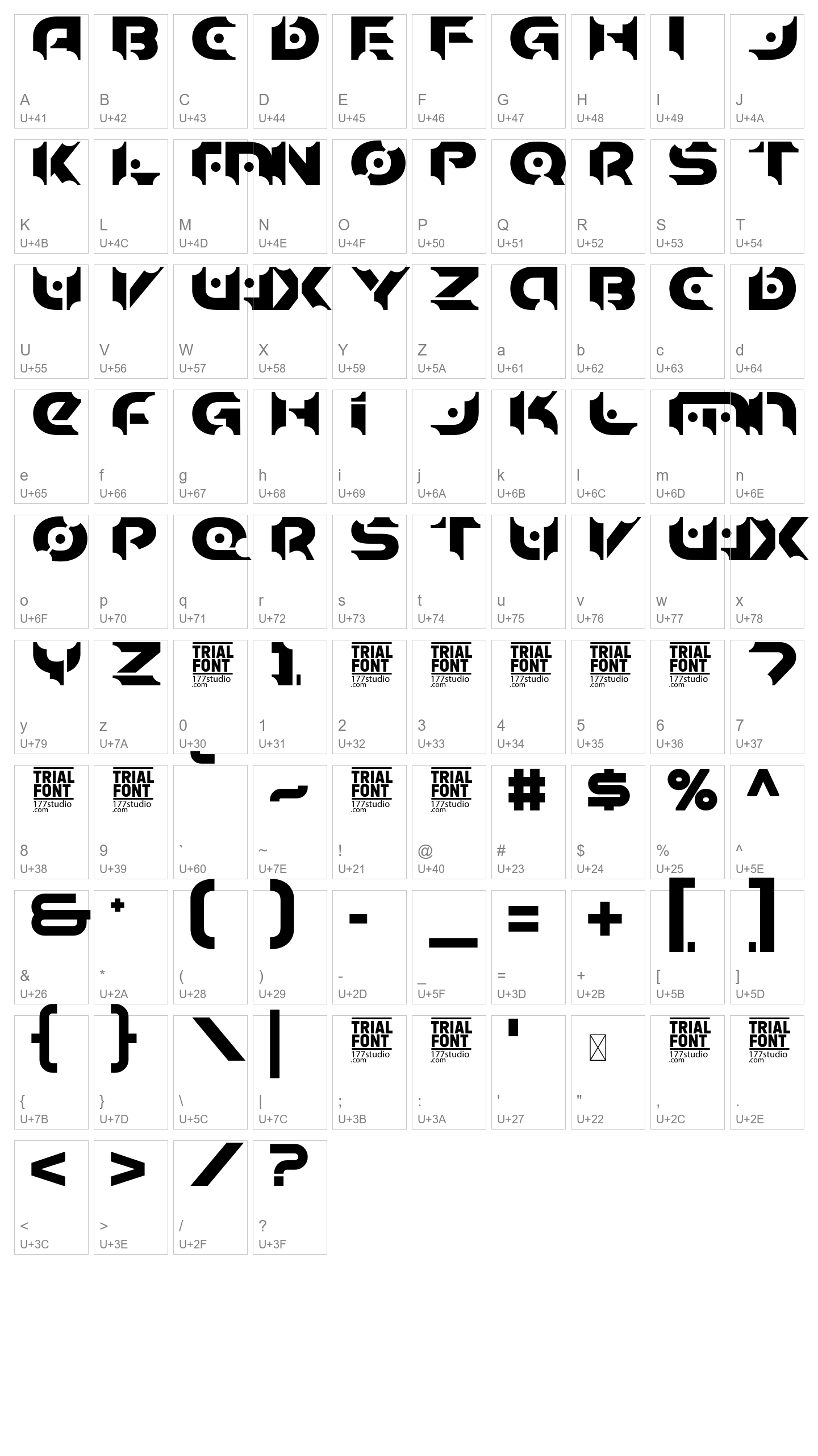 Character Map Image