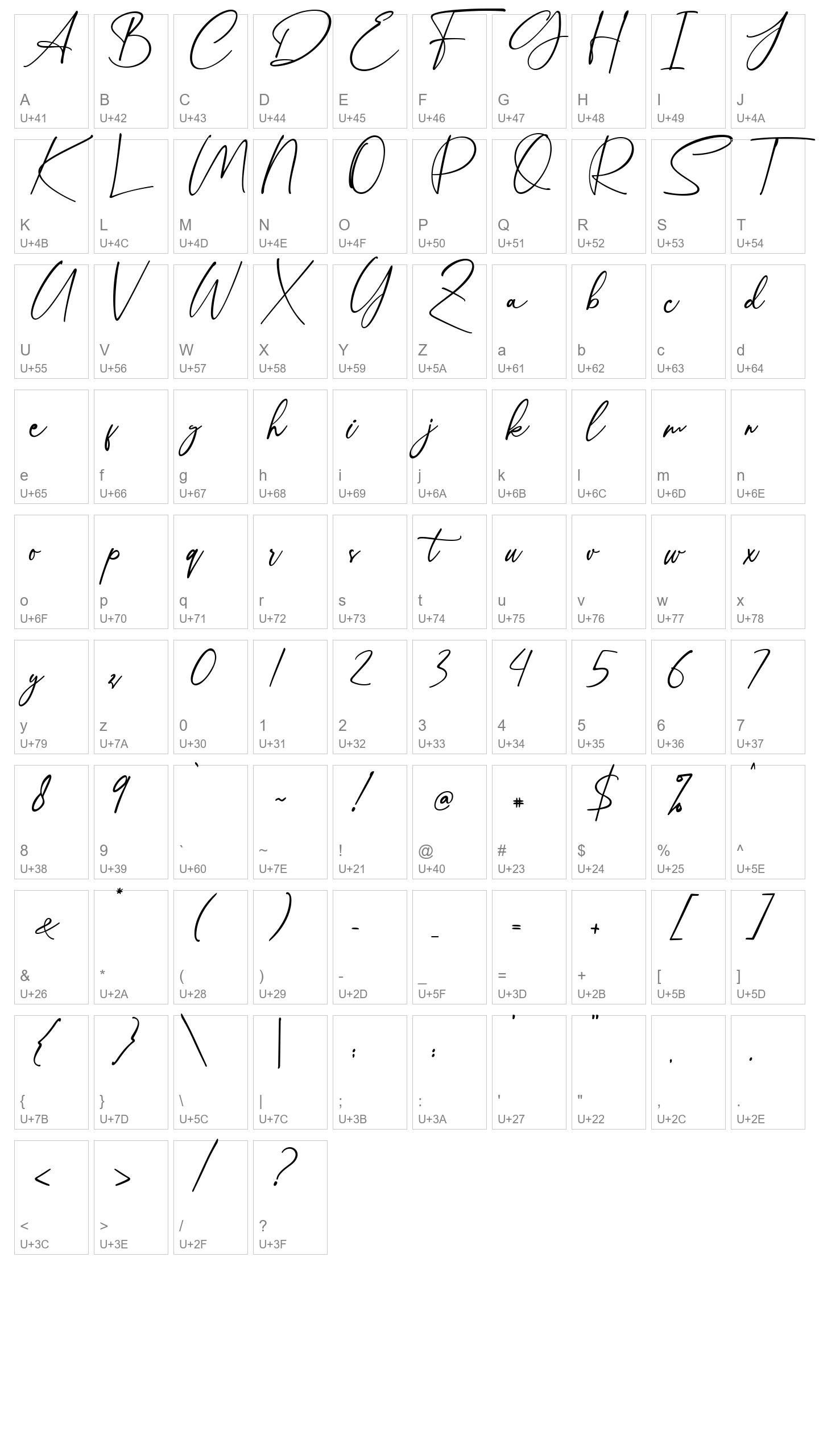 Character Map Image