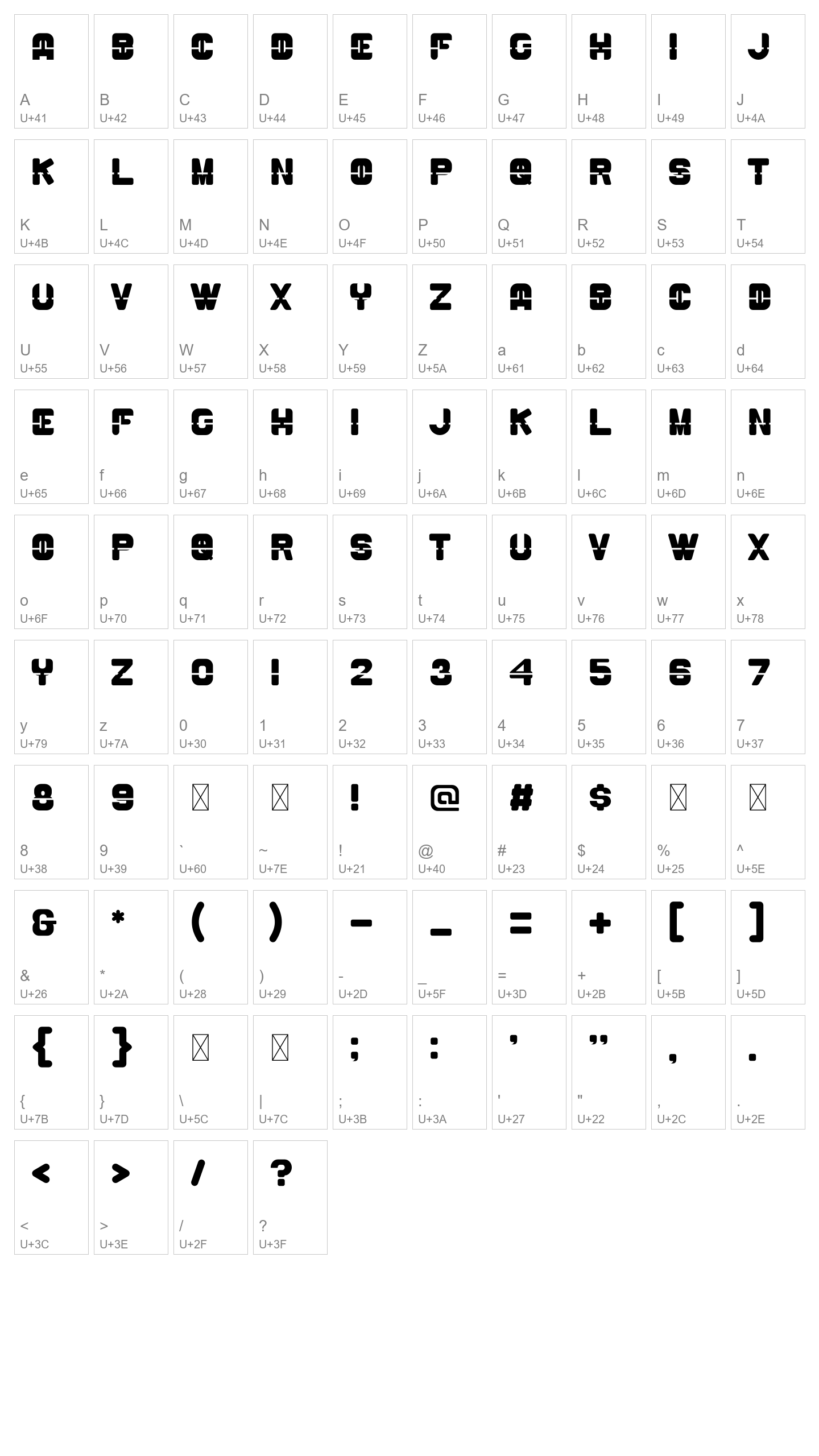 Character Map Image
