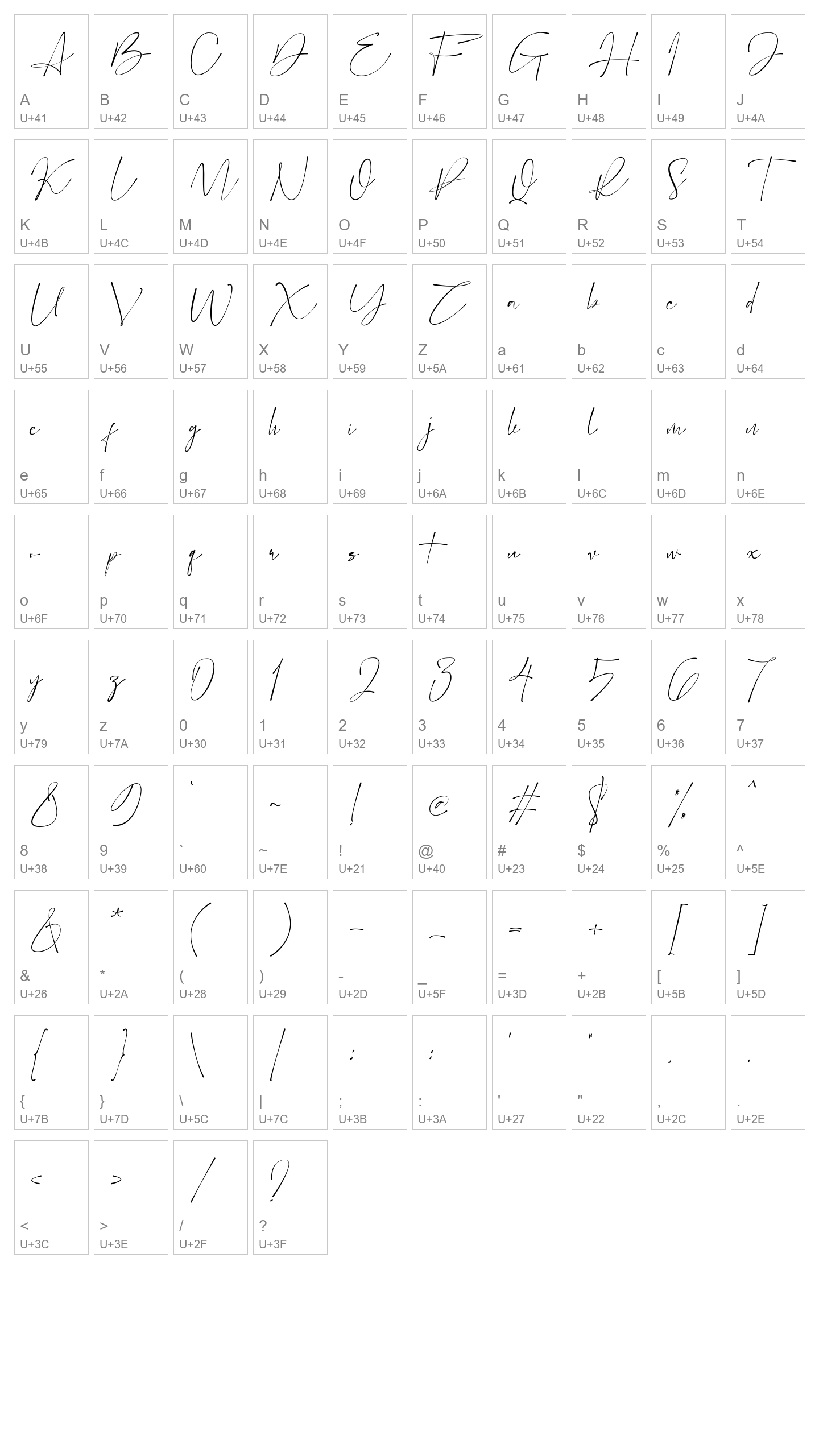 Character Map Image