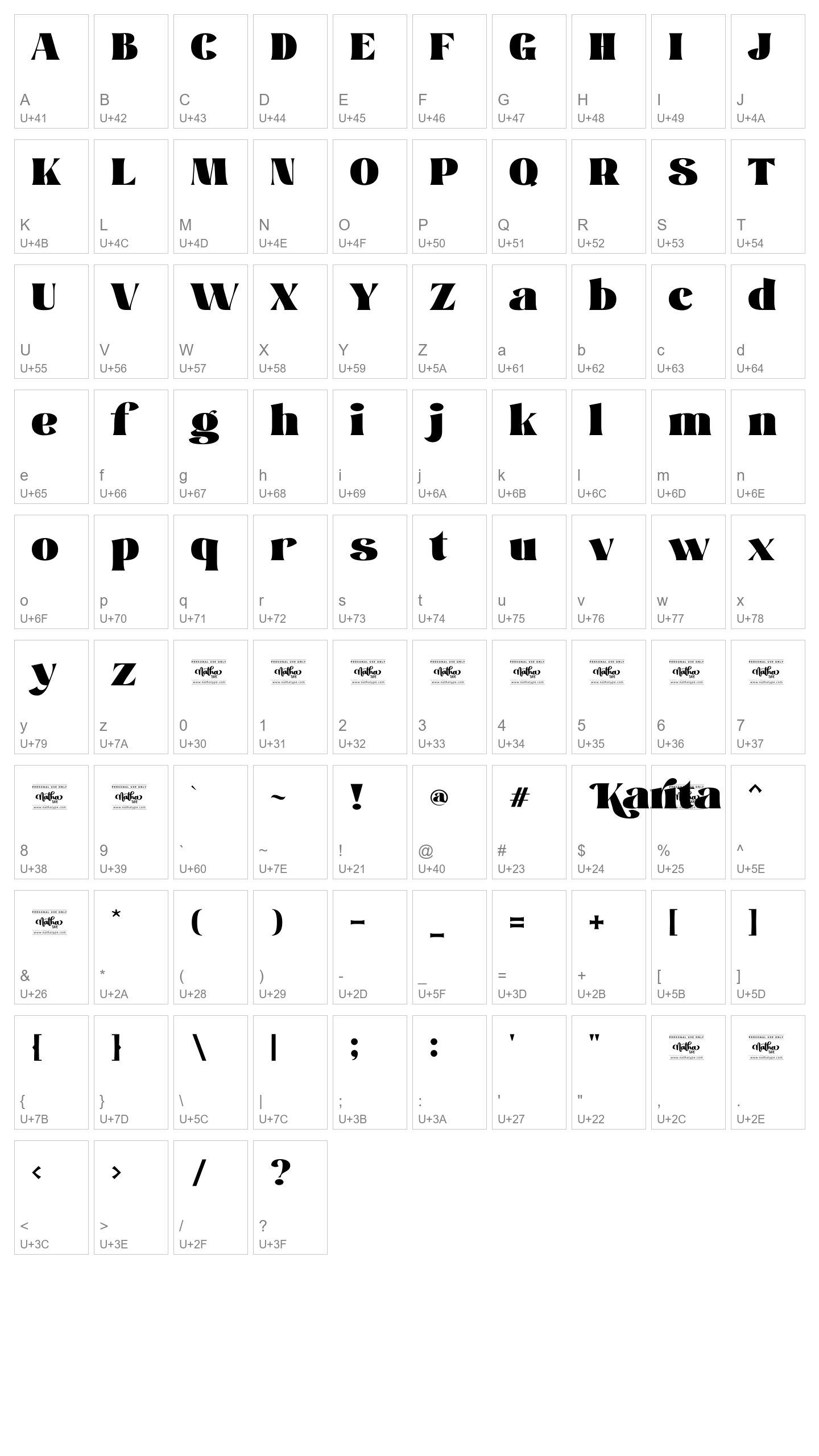 Character Map Image