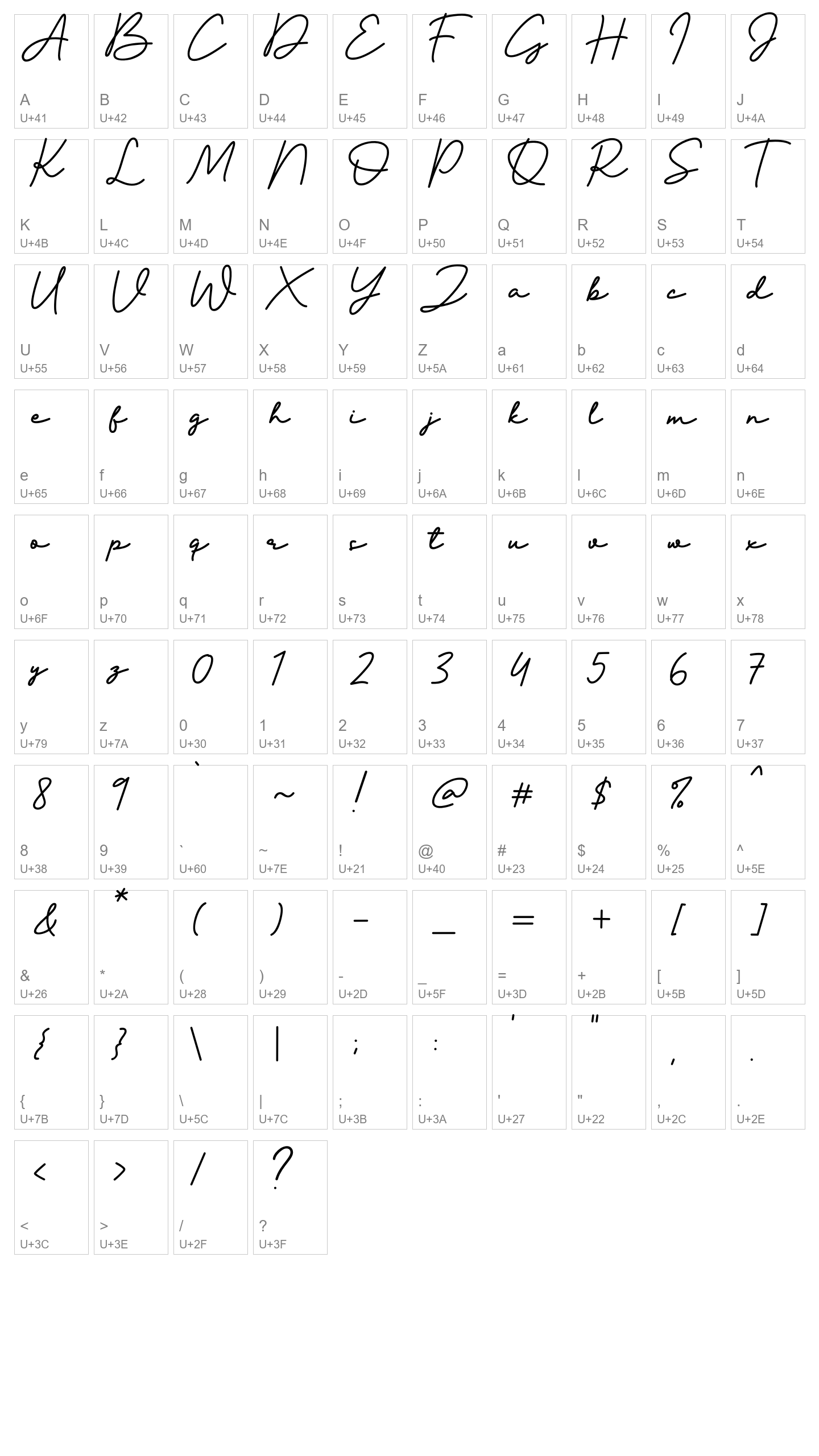 Character Map Image