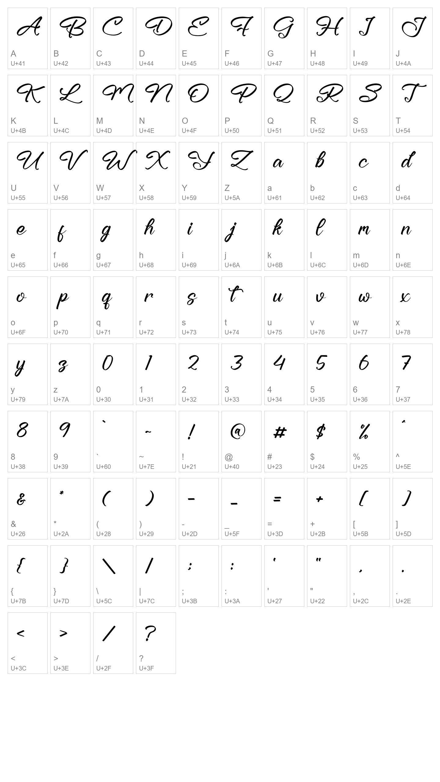 Character Map Image