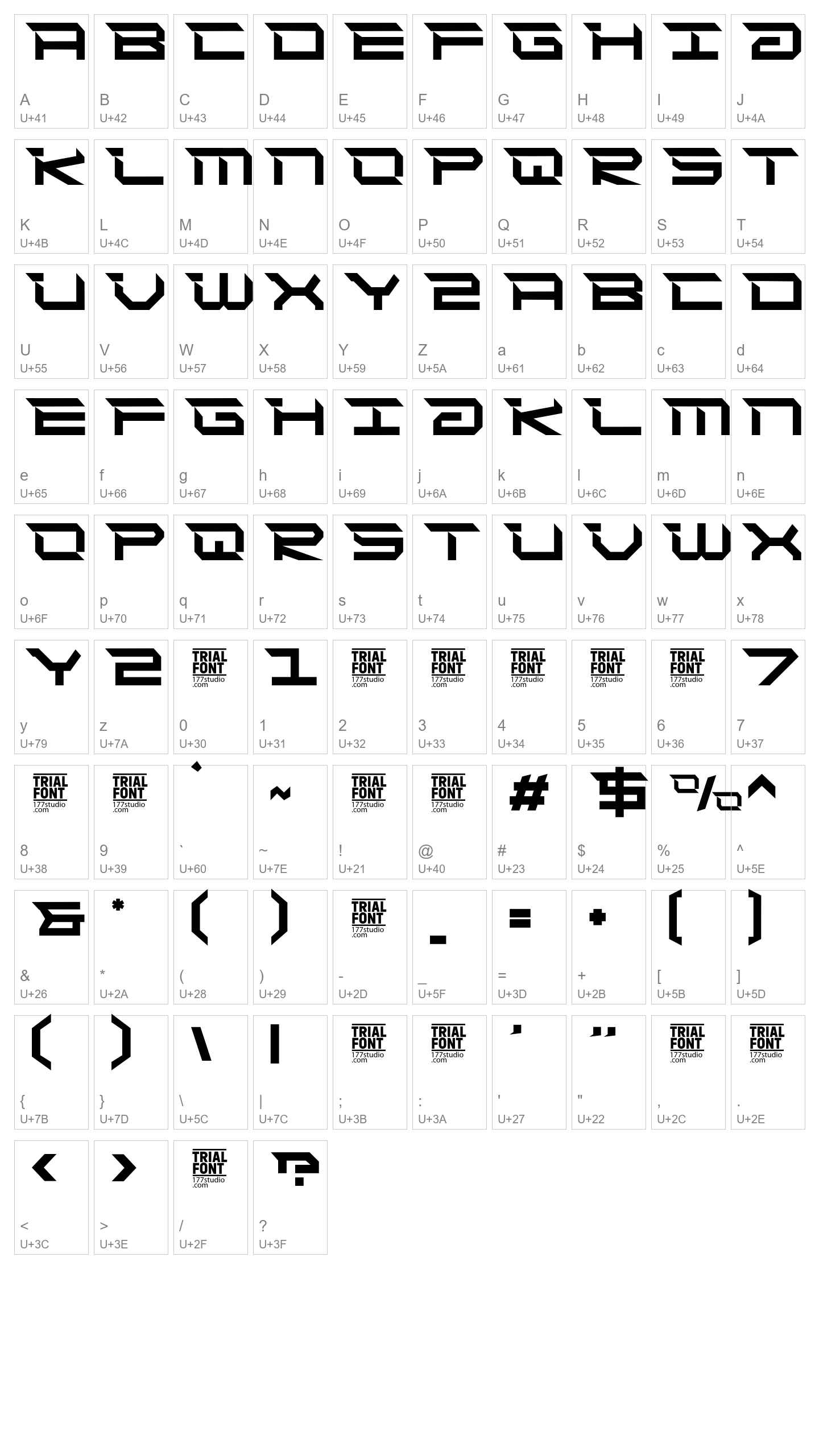 Character Map Image