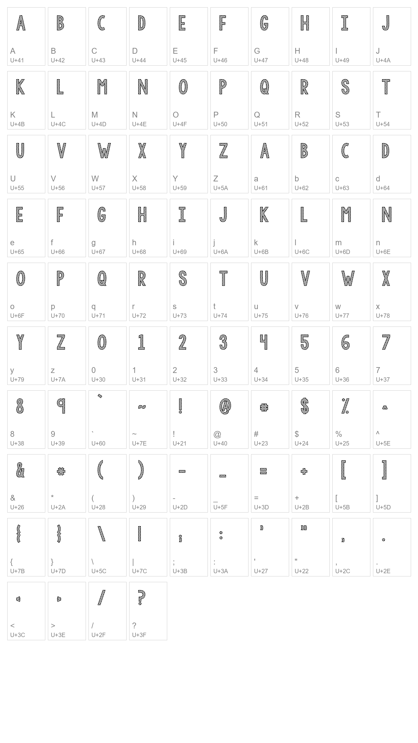 Character Map Image