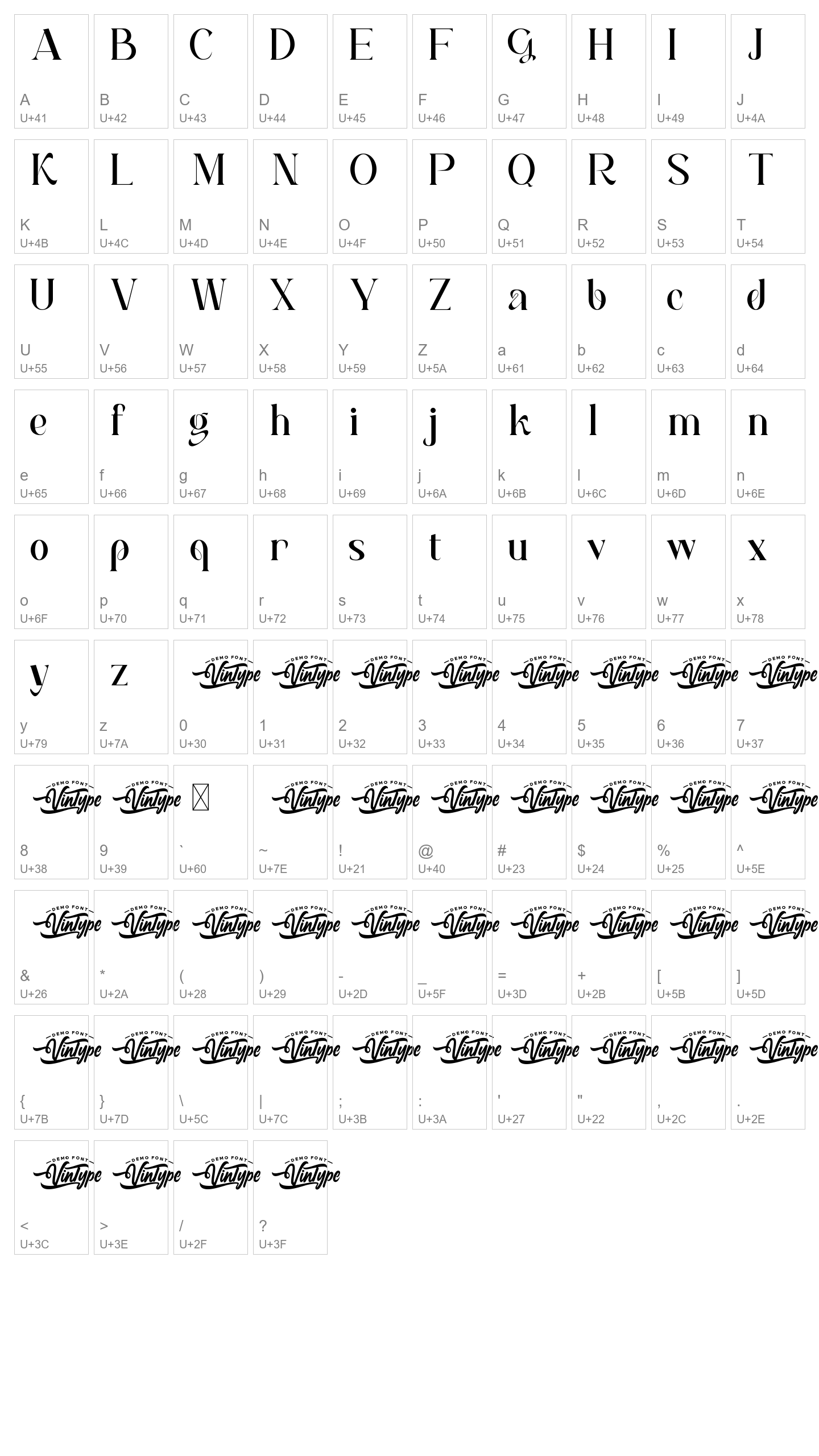 Character Map Image