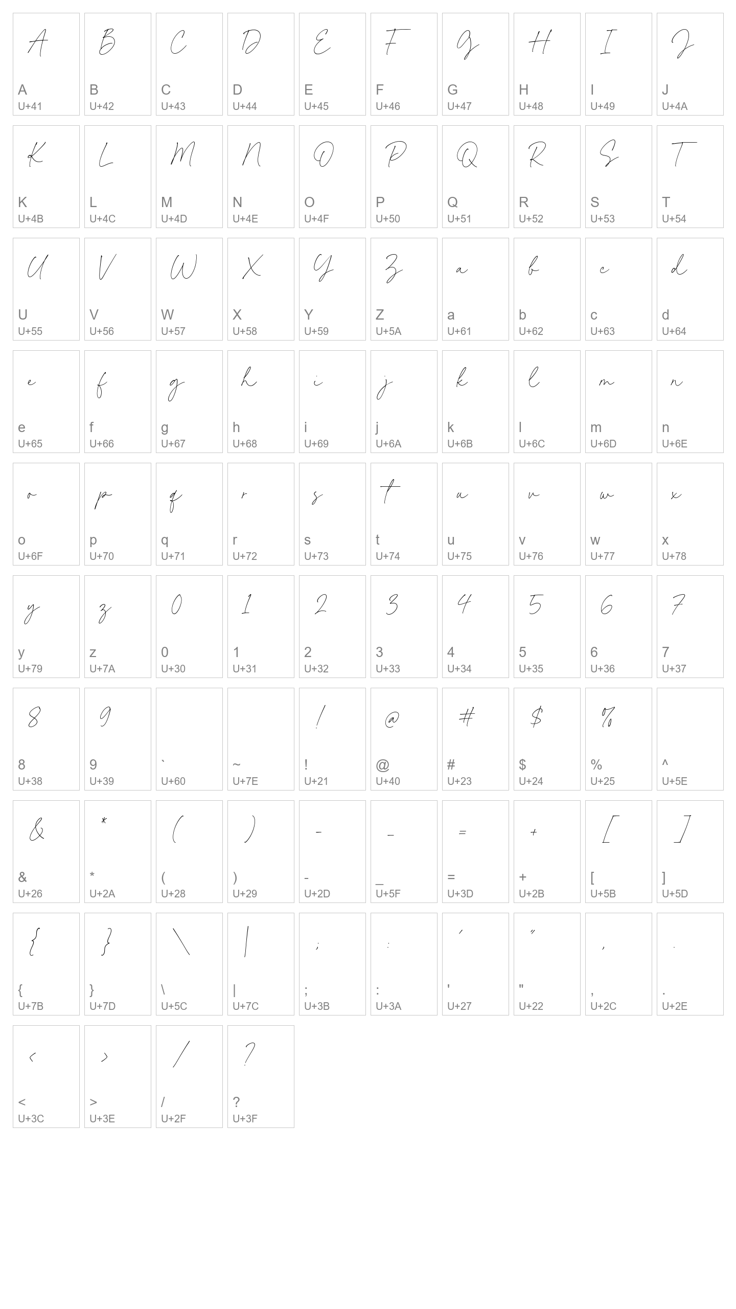 Character Map Image