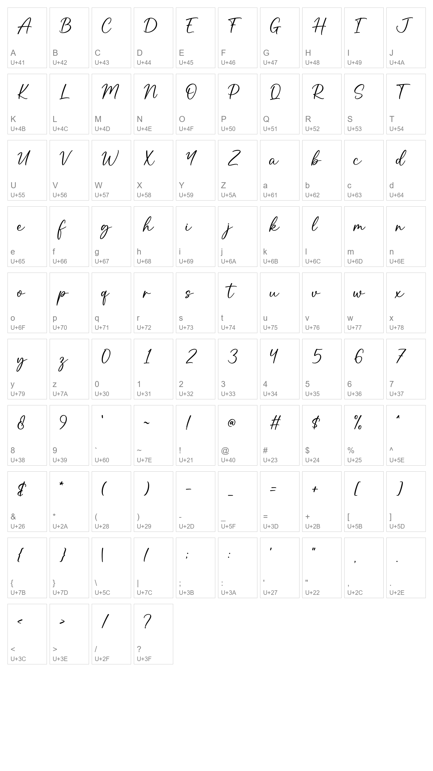 Character Map Image