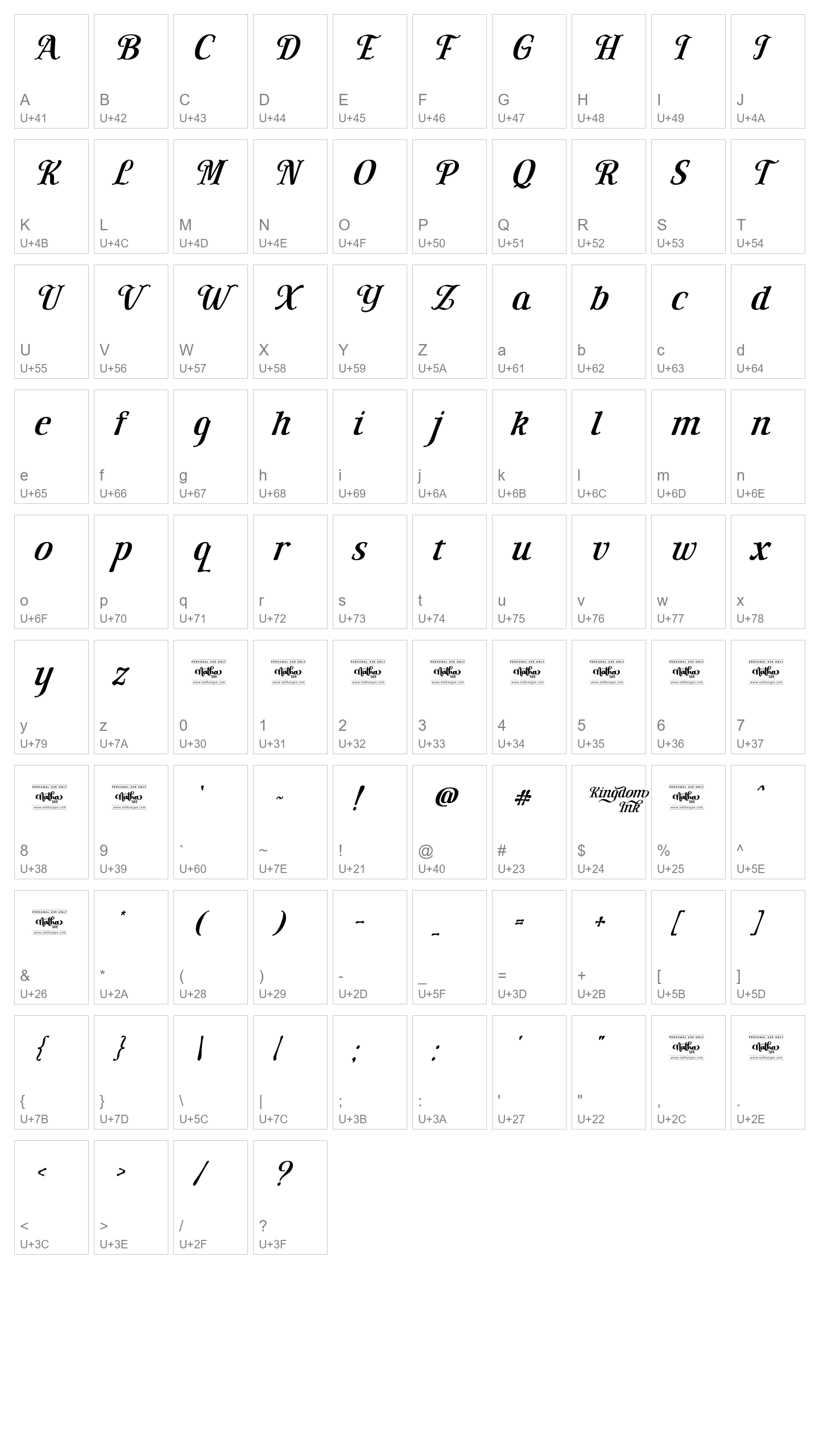 Character Map Image