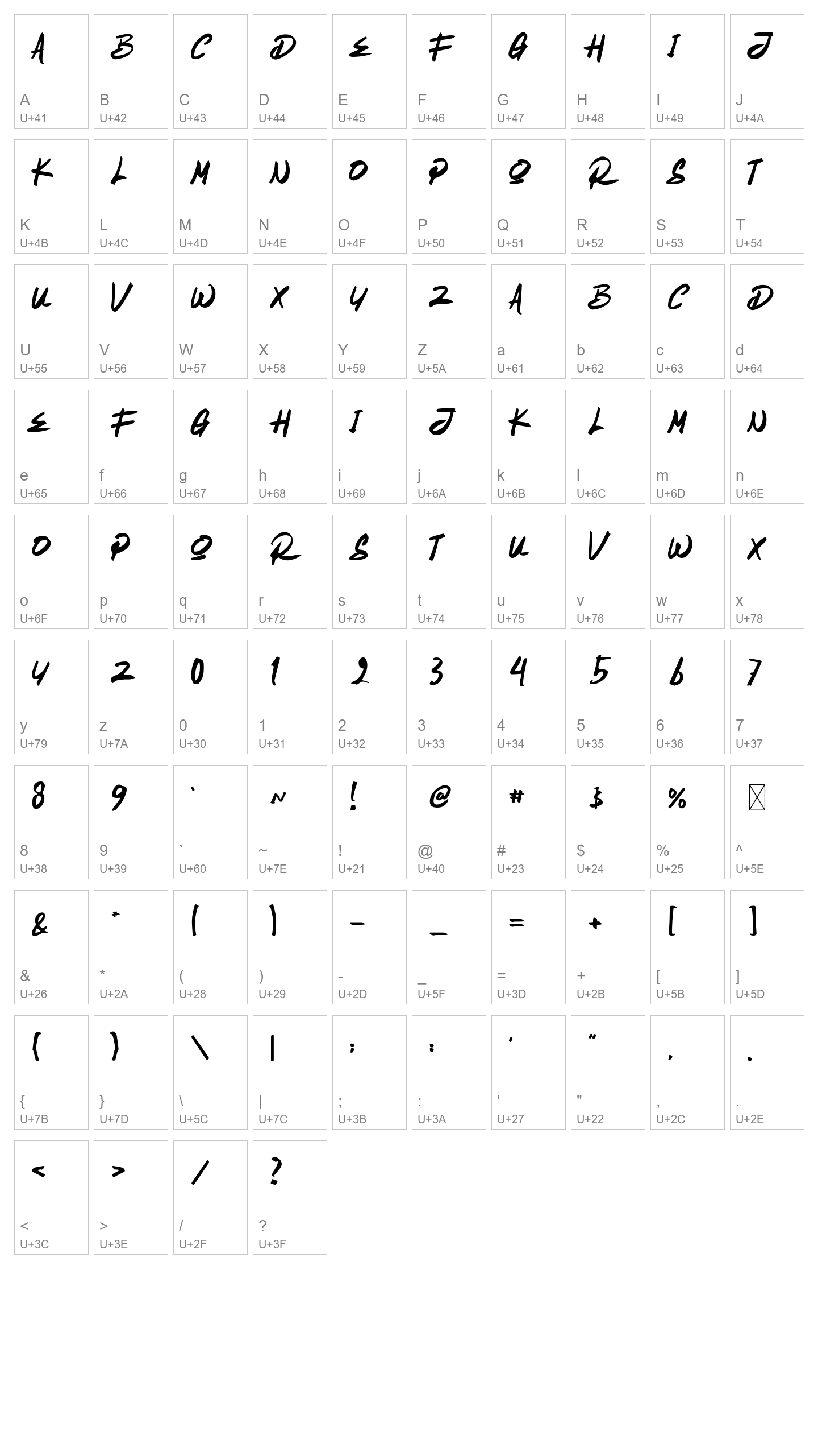 Character Map Image