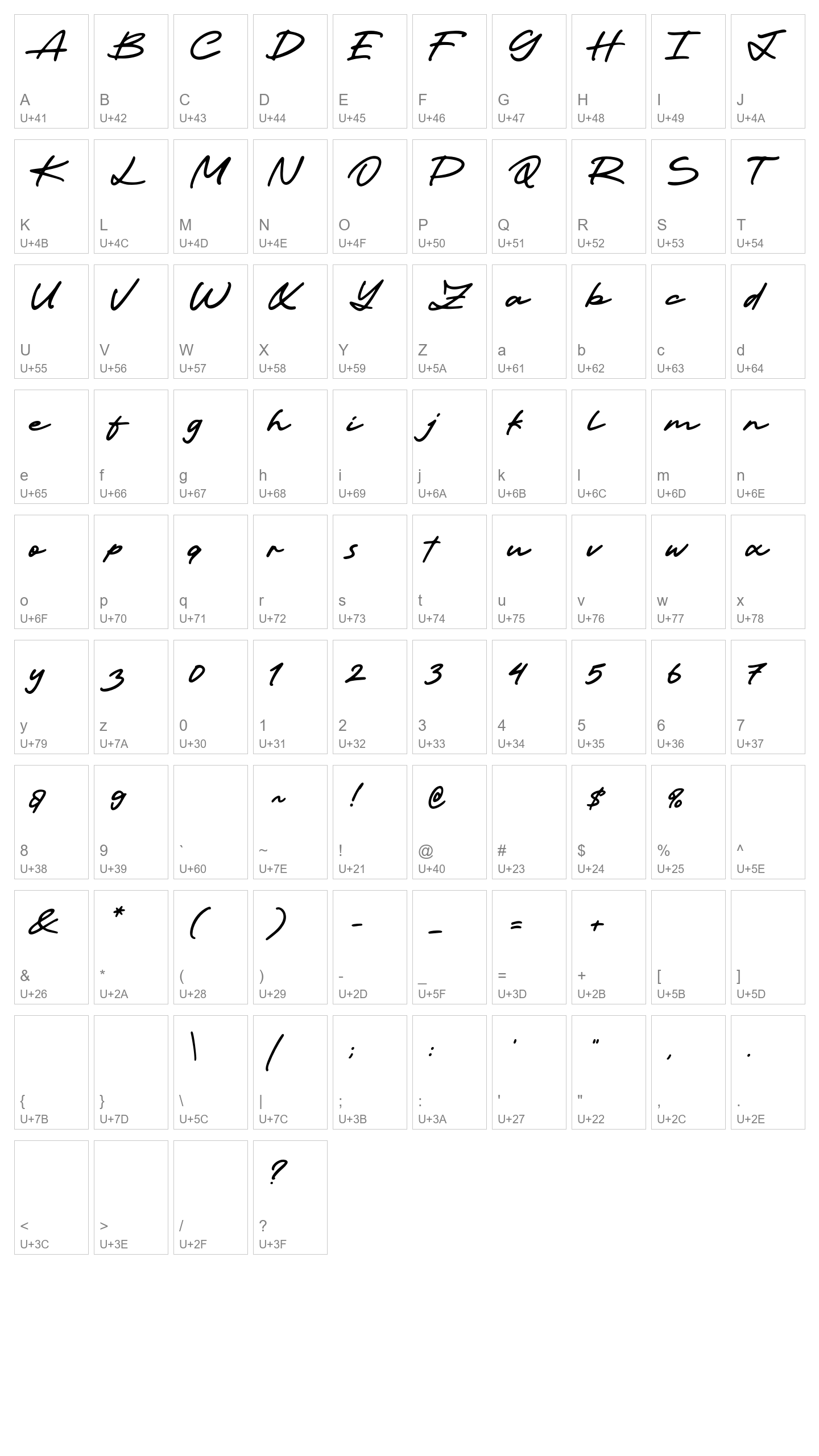 Character Map Image