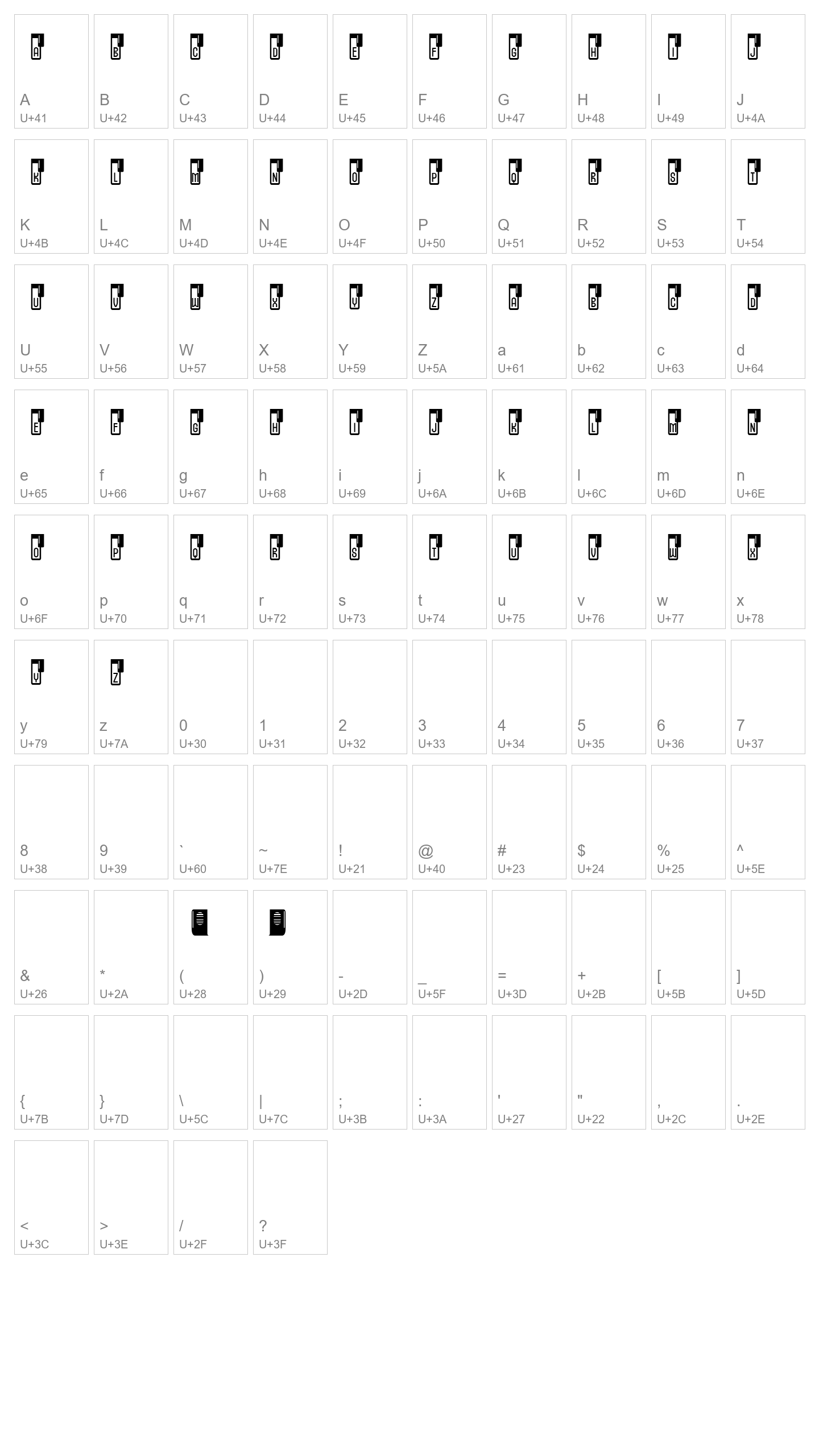 Character Map Image