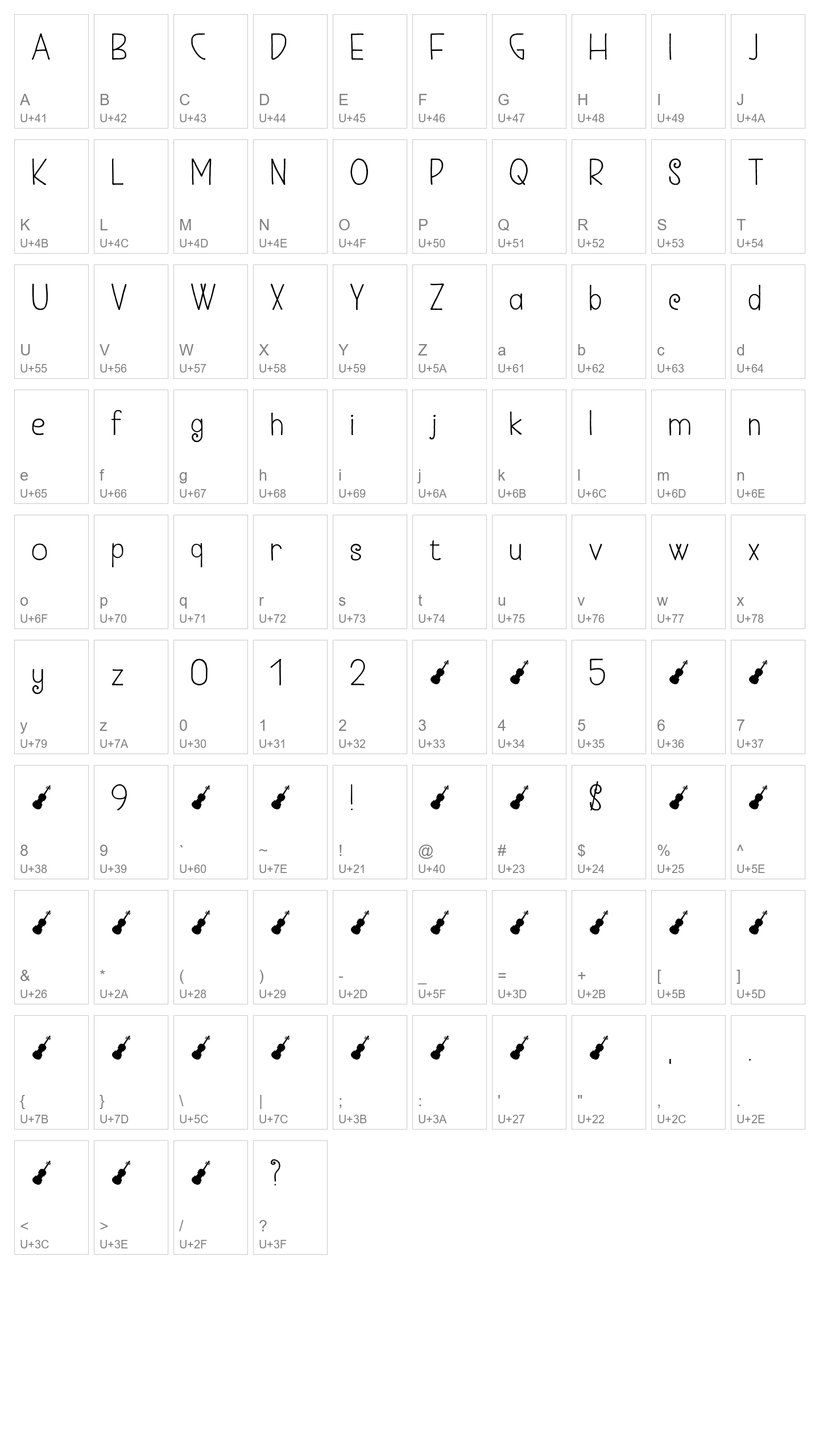 Character Map Image