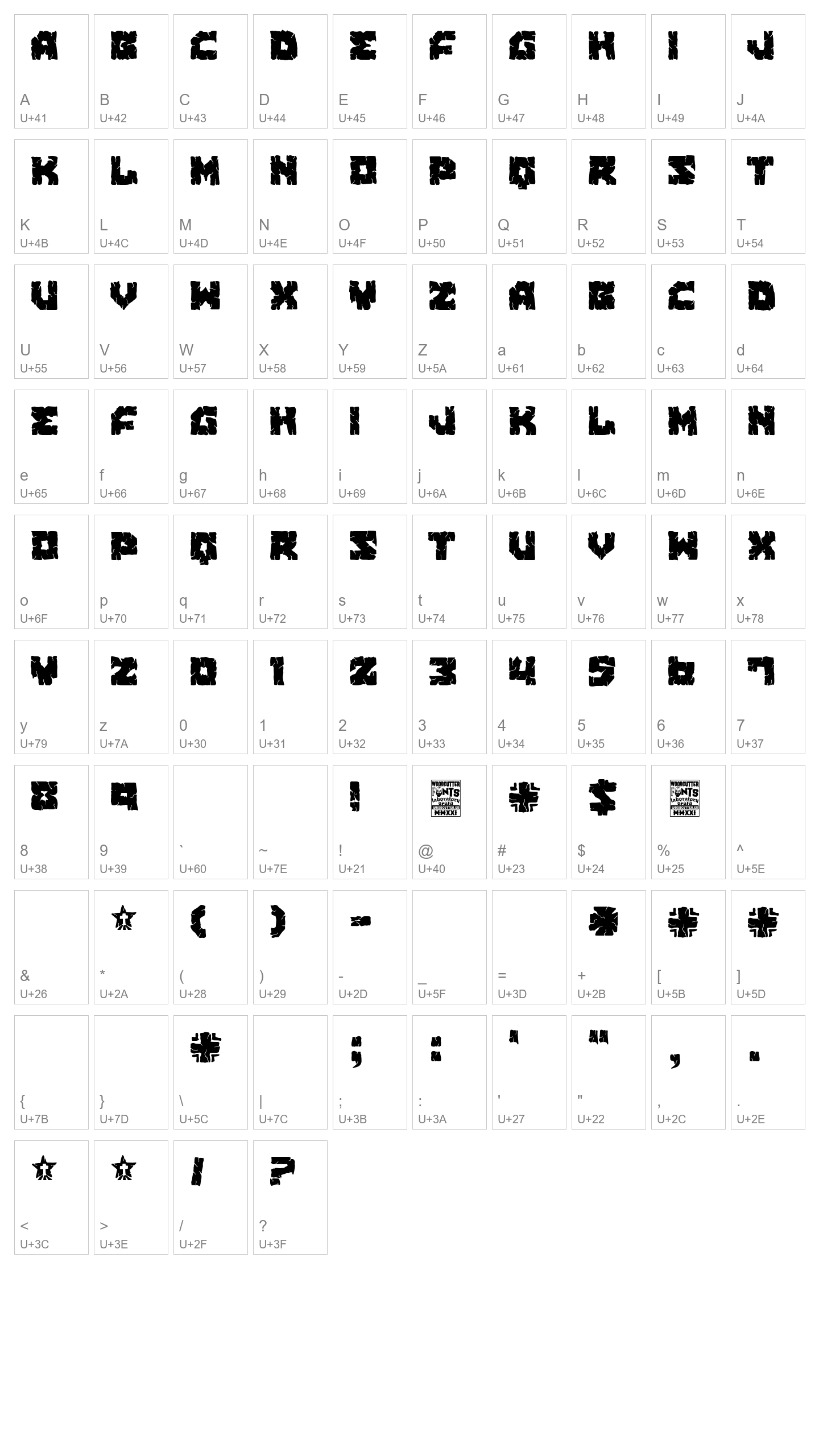 Character Map Image