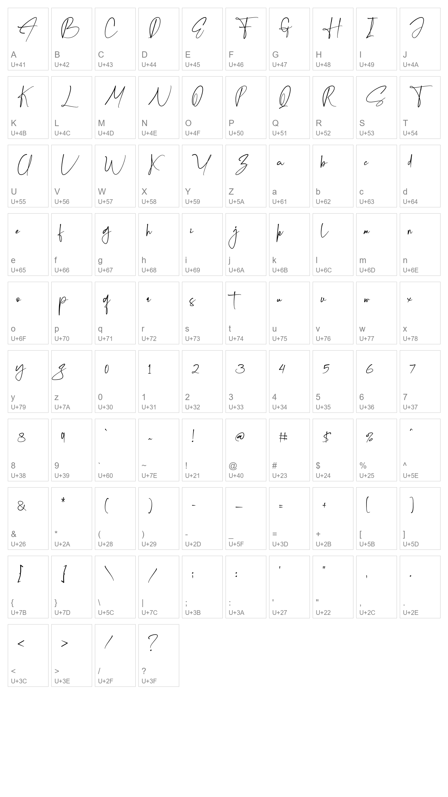 Character Map Image