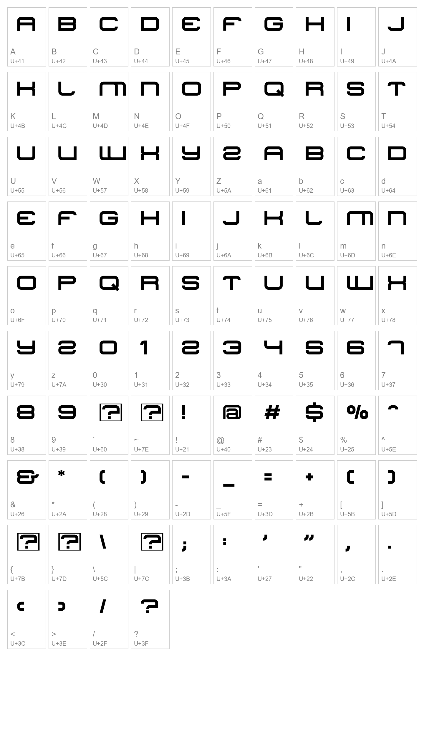 Character Map Image