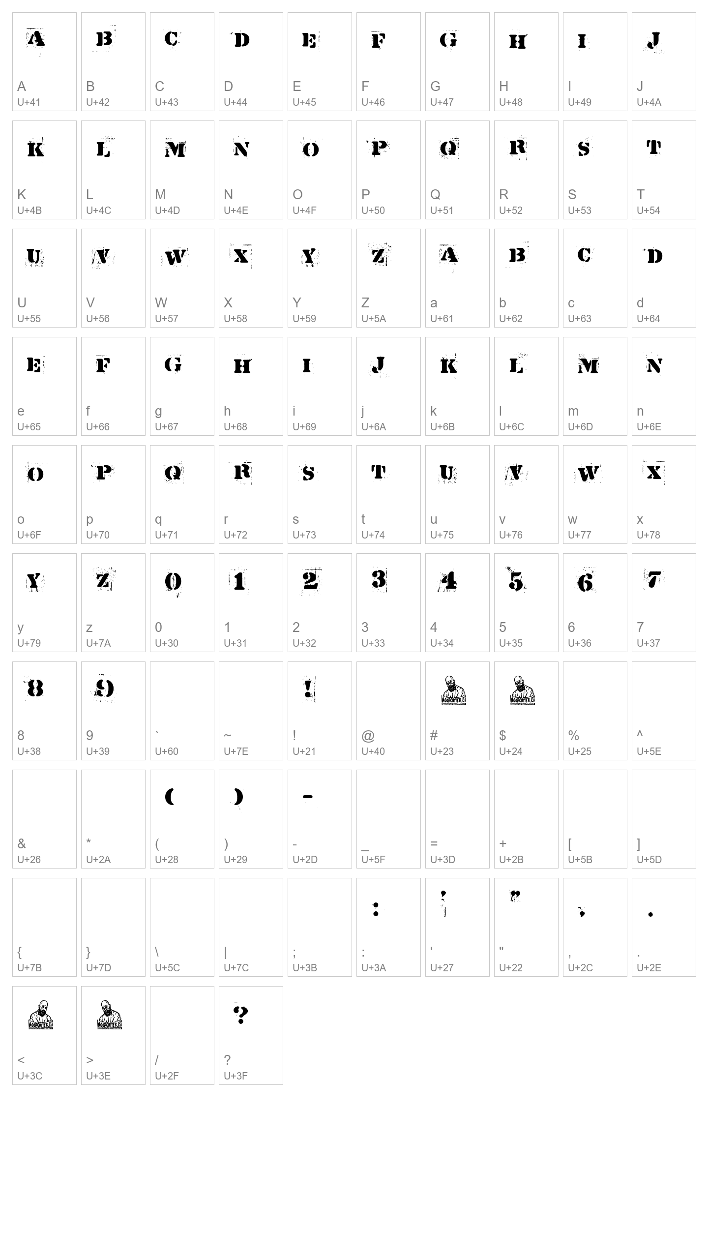 Character Map Image