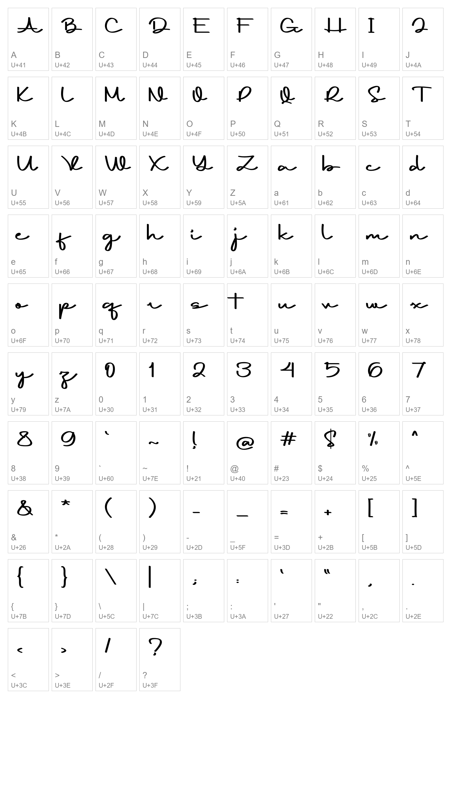 Character Map Image