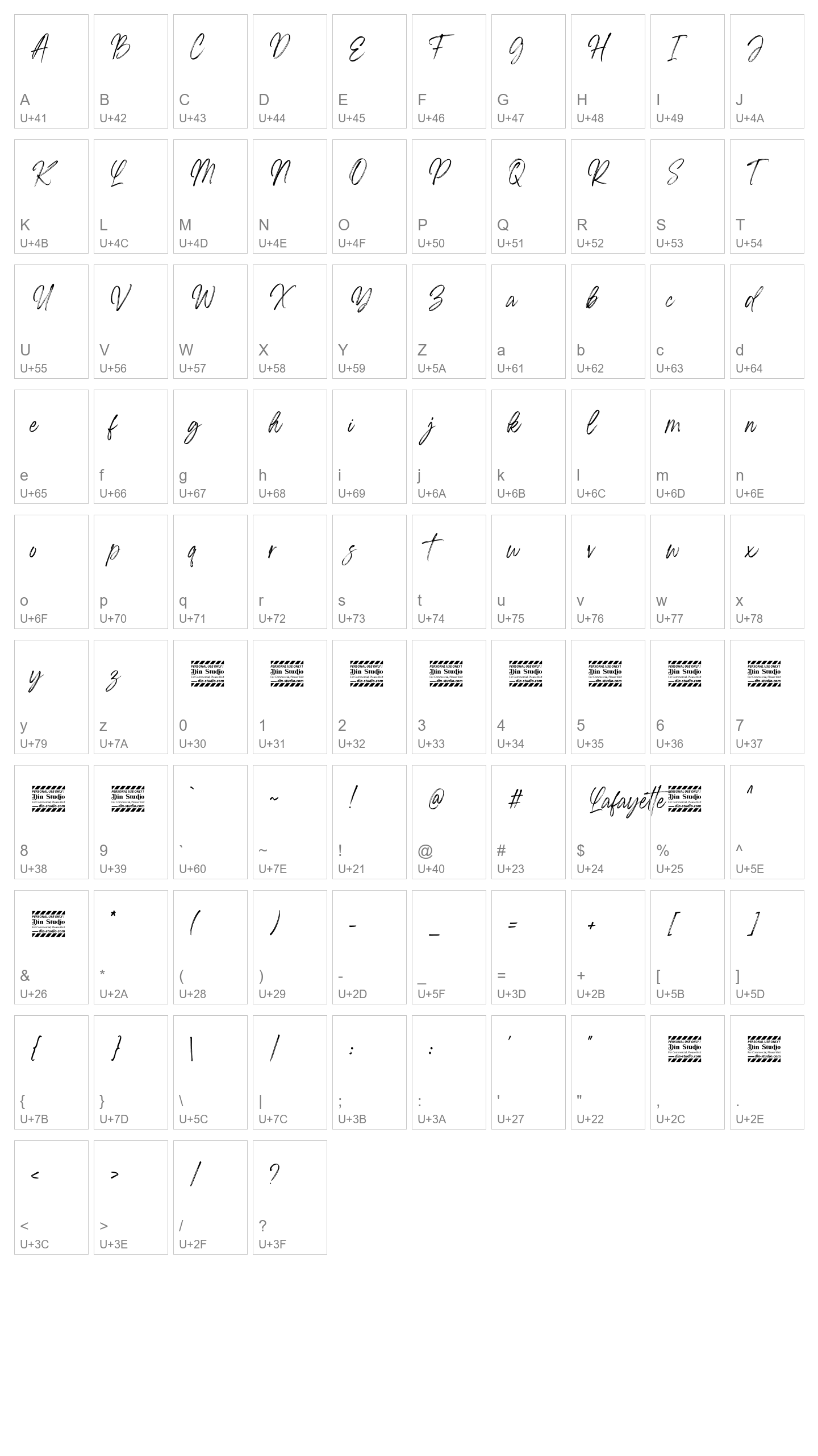 Character Map Image