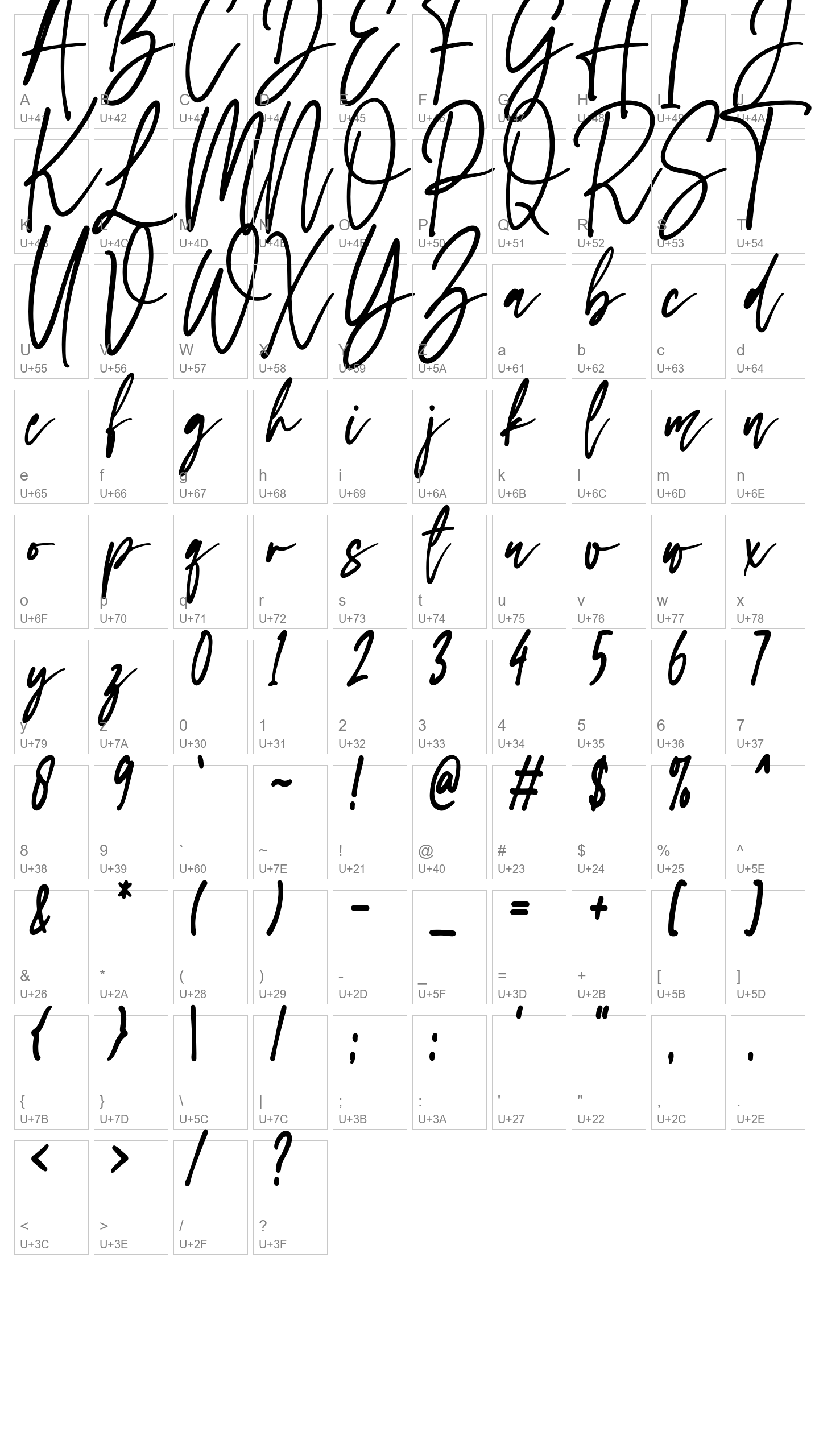 Character Map Image