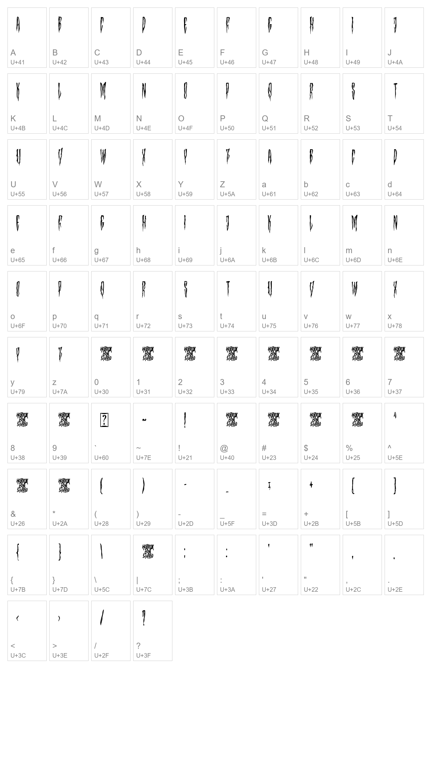 Character Map Image