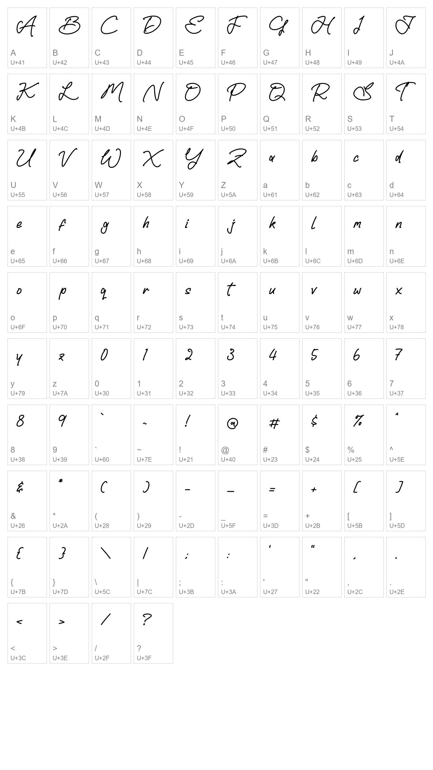 Character Map Image