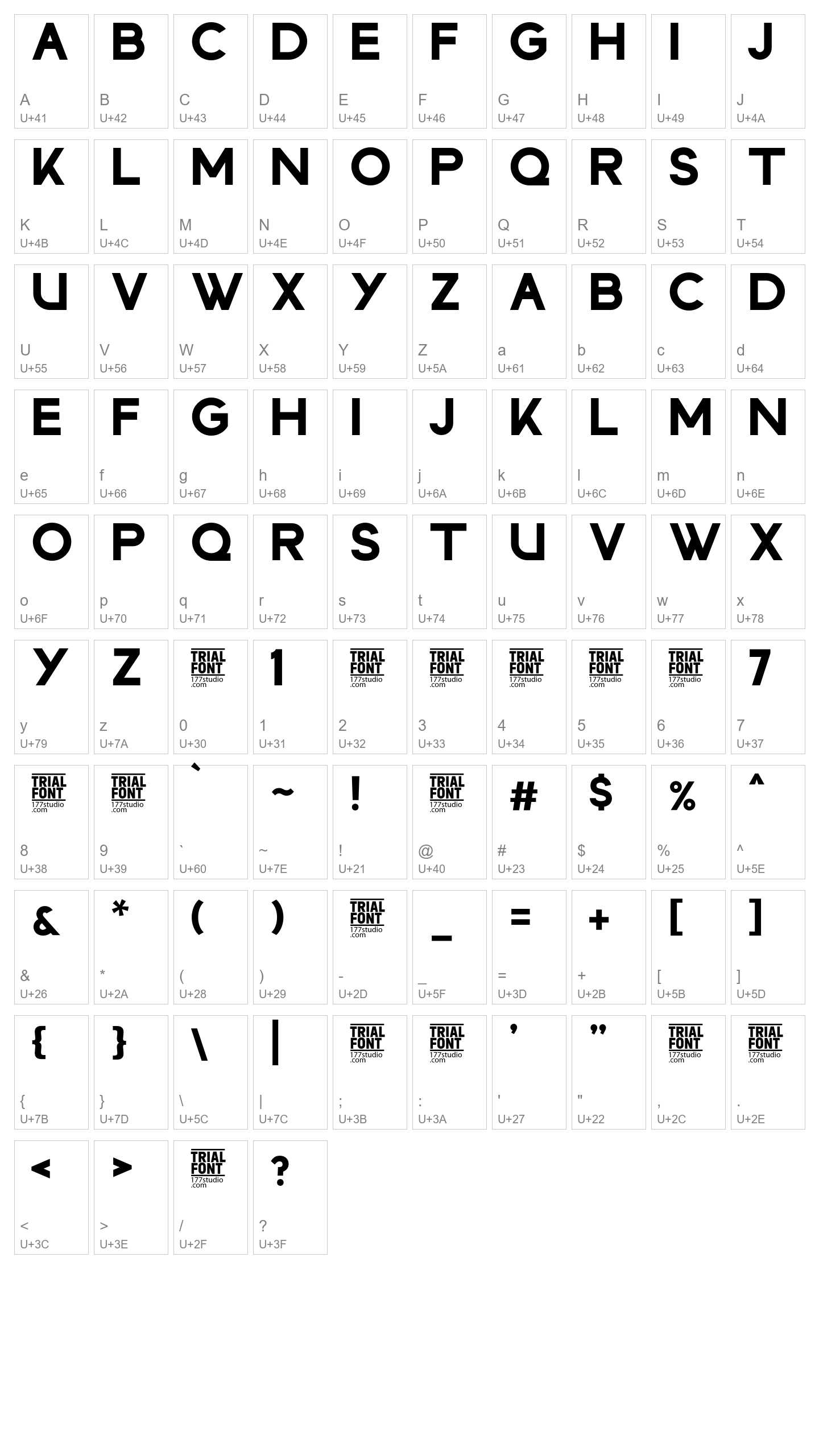Character Map Image