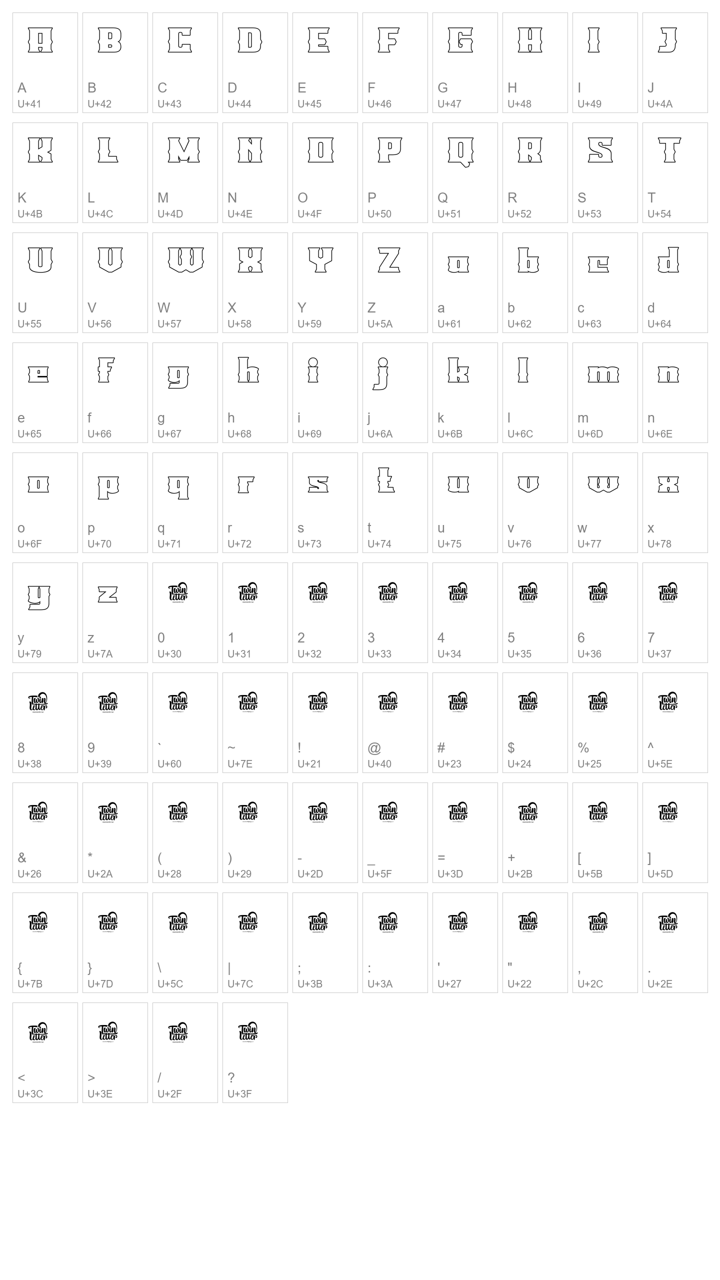 Character Map Image