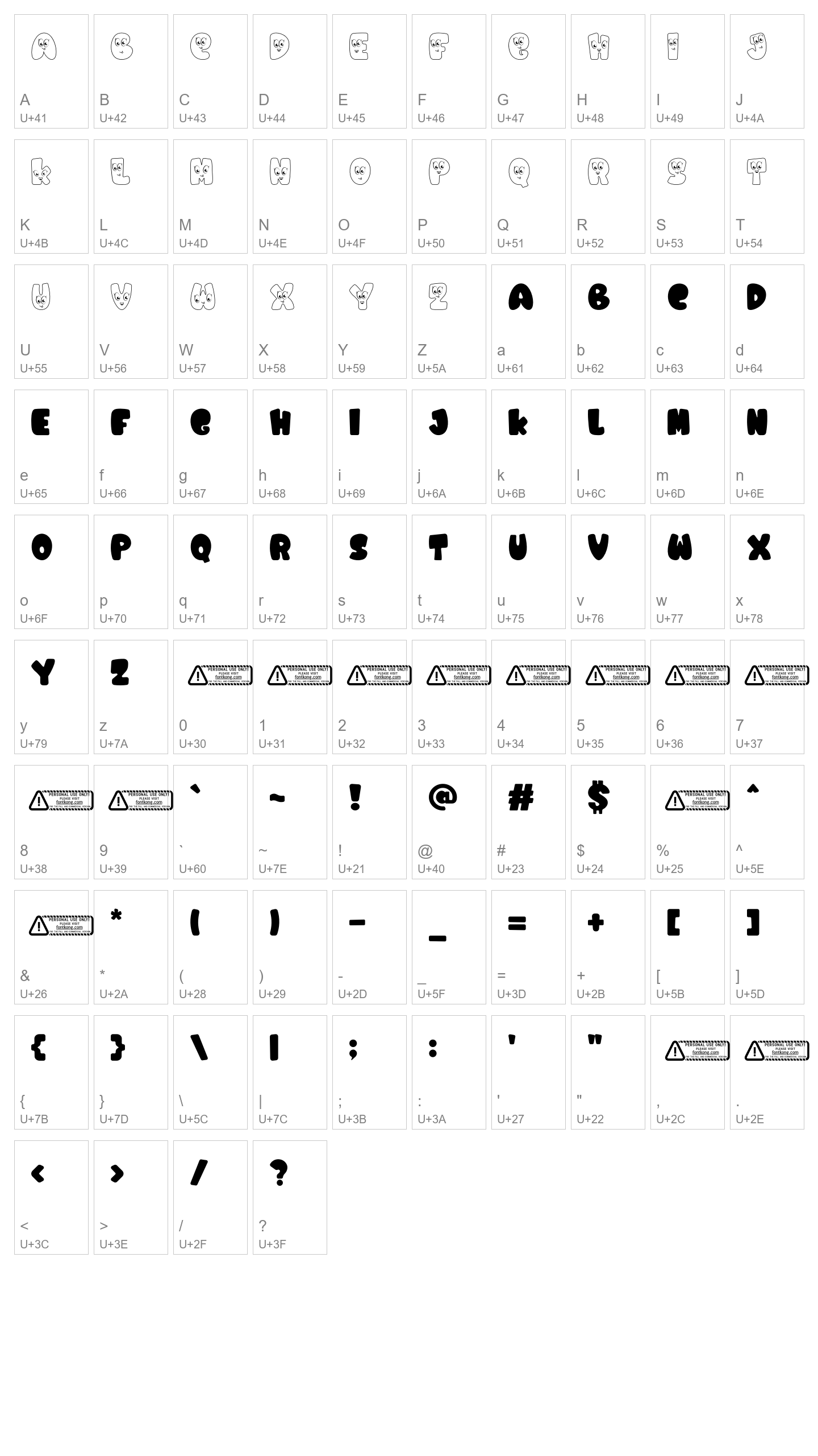 Character Map Image