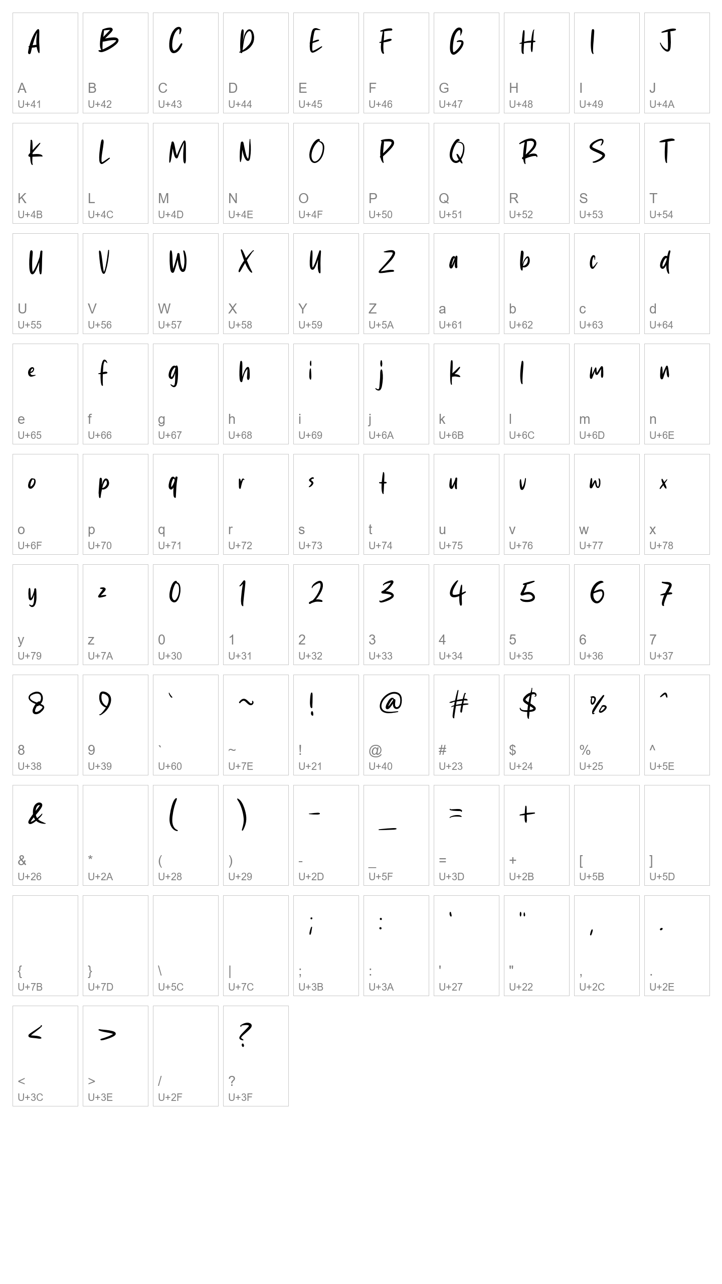 Character Map Image