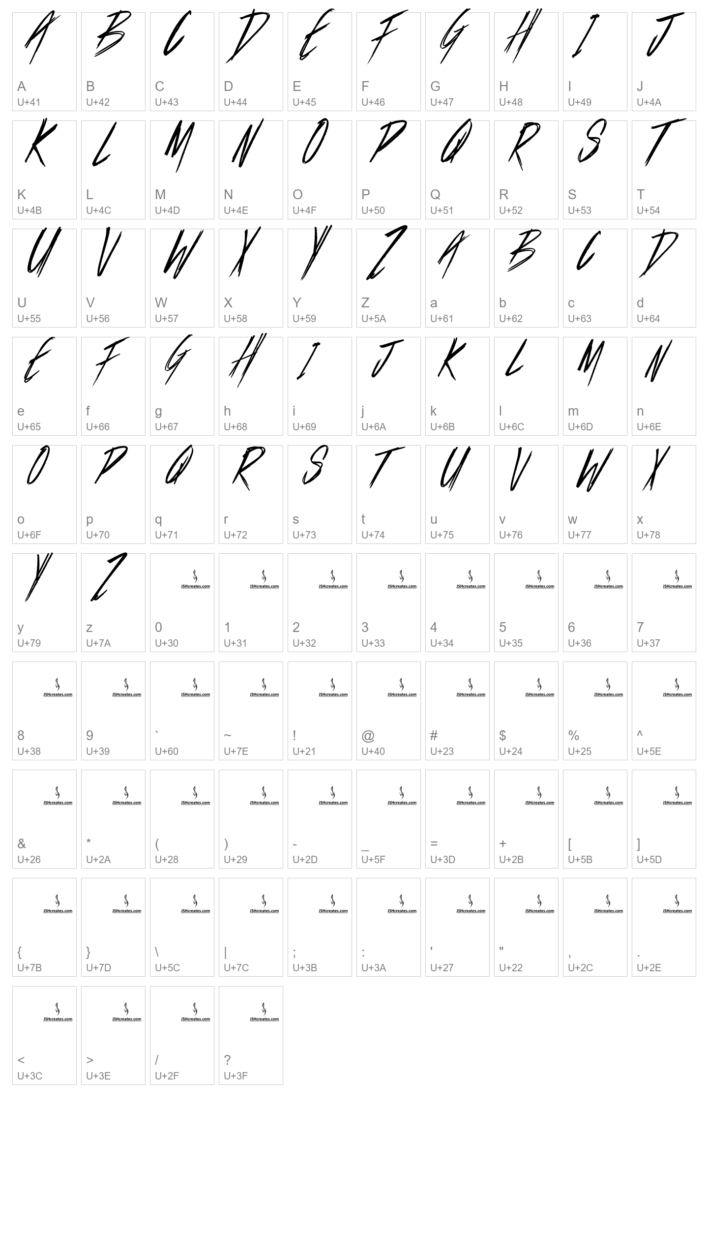 Character Map Image