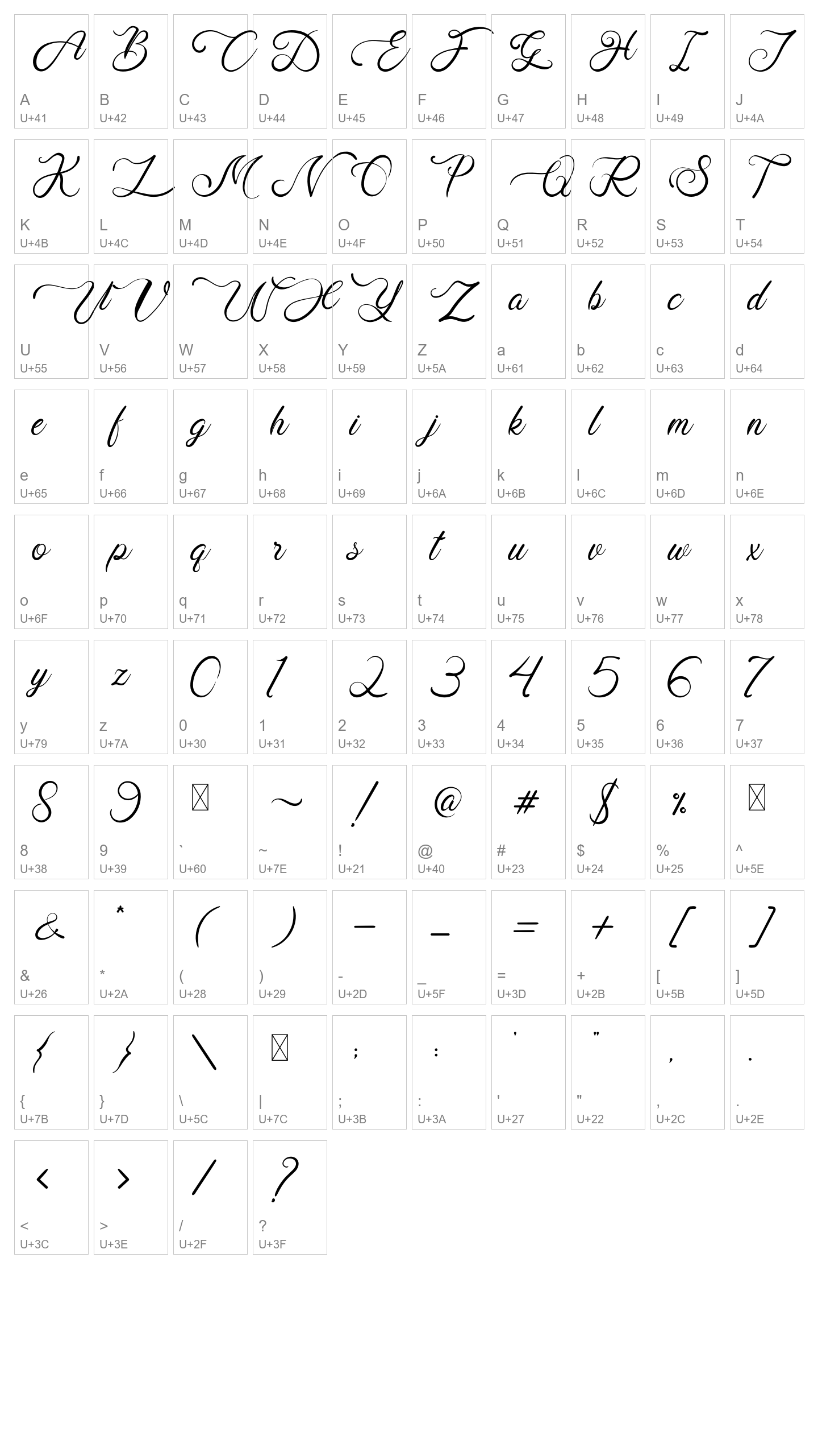 Character Map Image