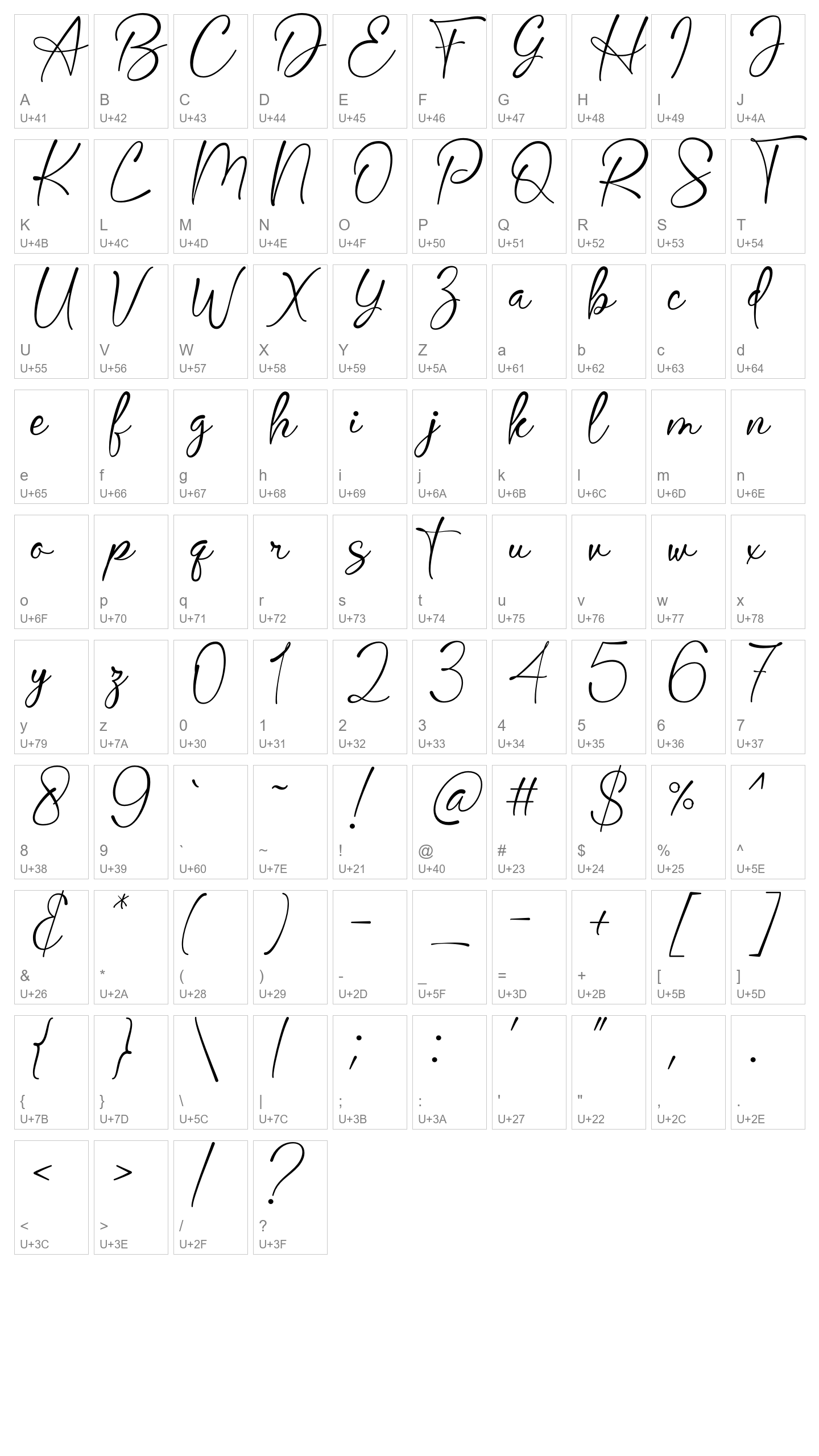 Character Map Image