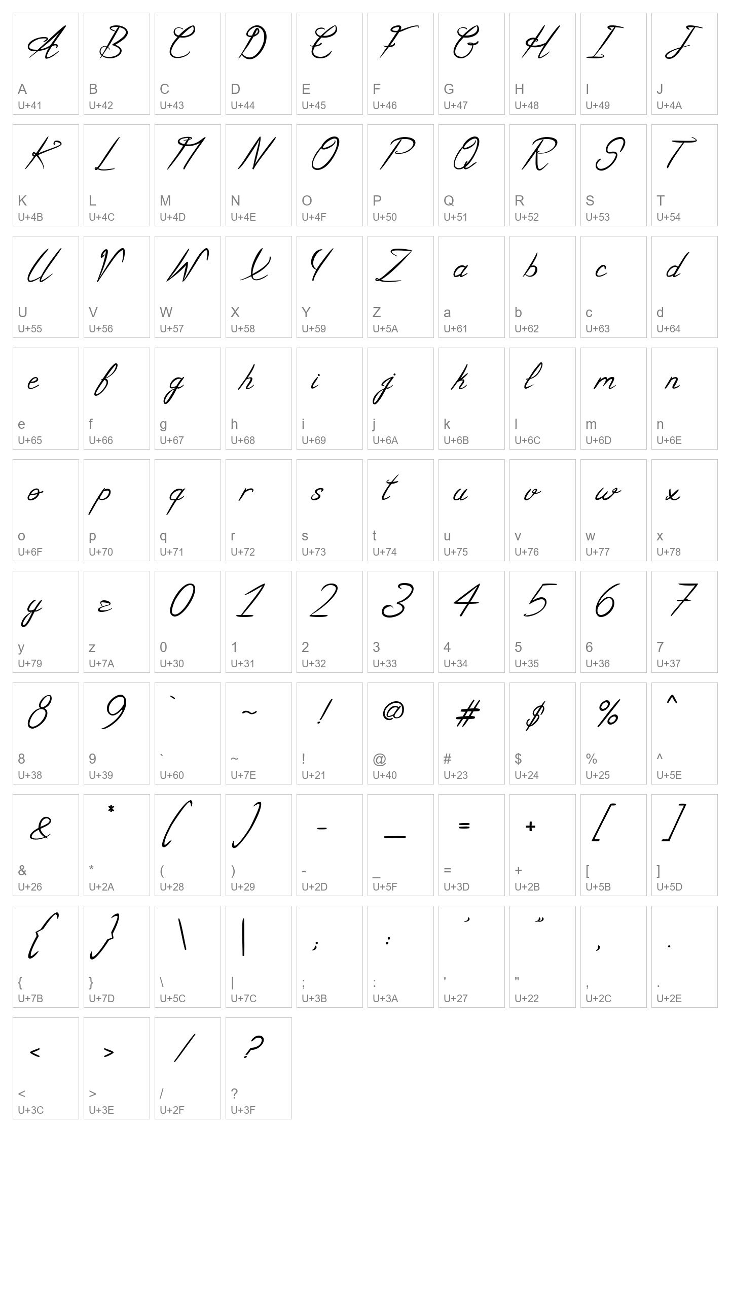 Character Map Image
