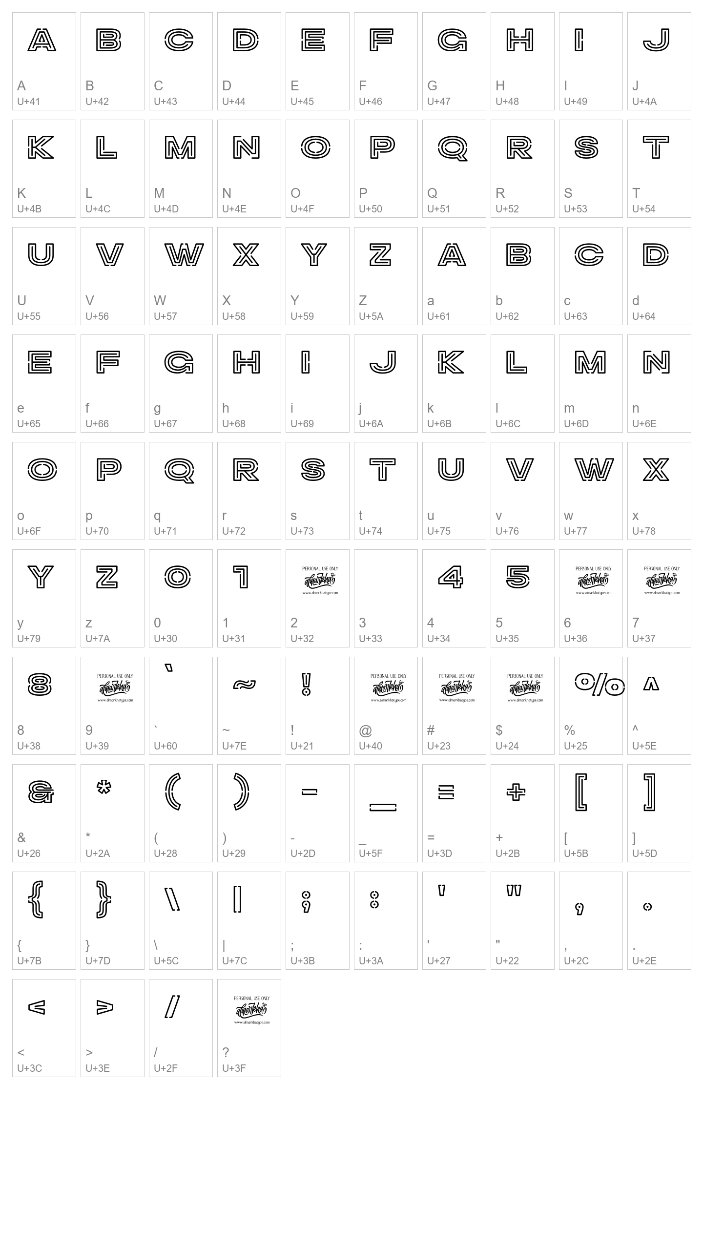 Character Map Image