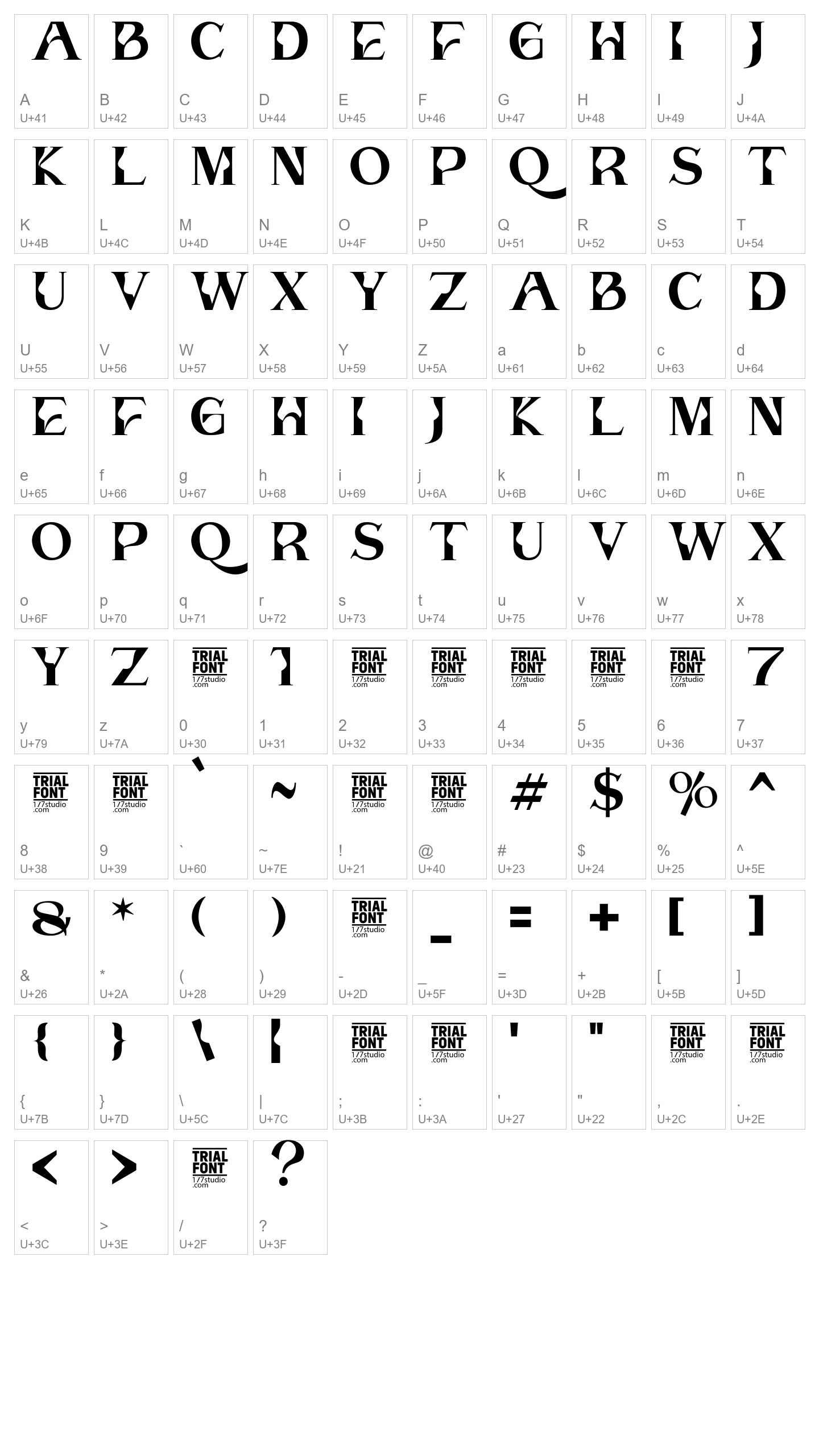Character Map Image