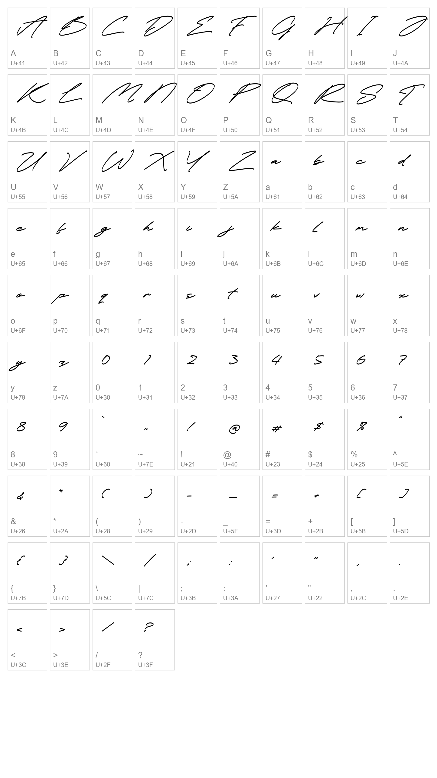 Character Map Image